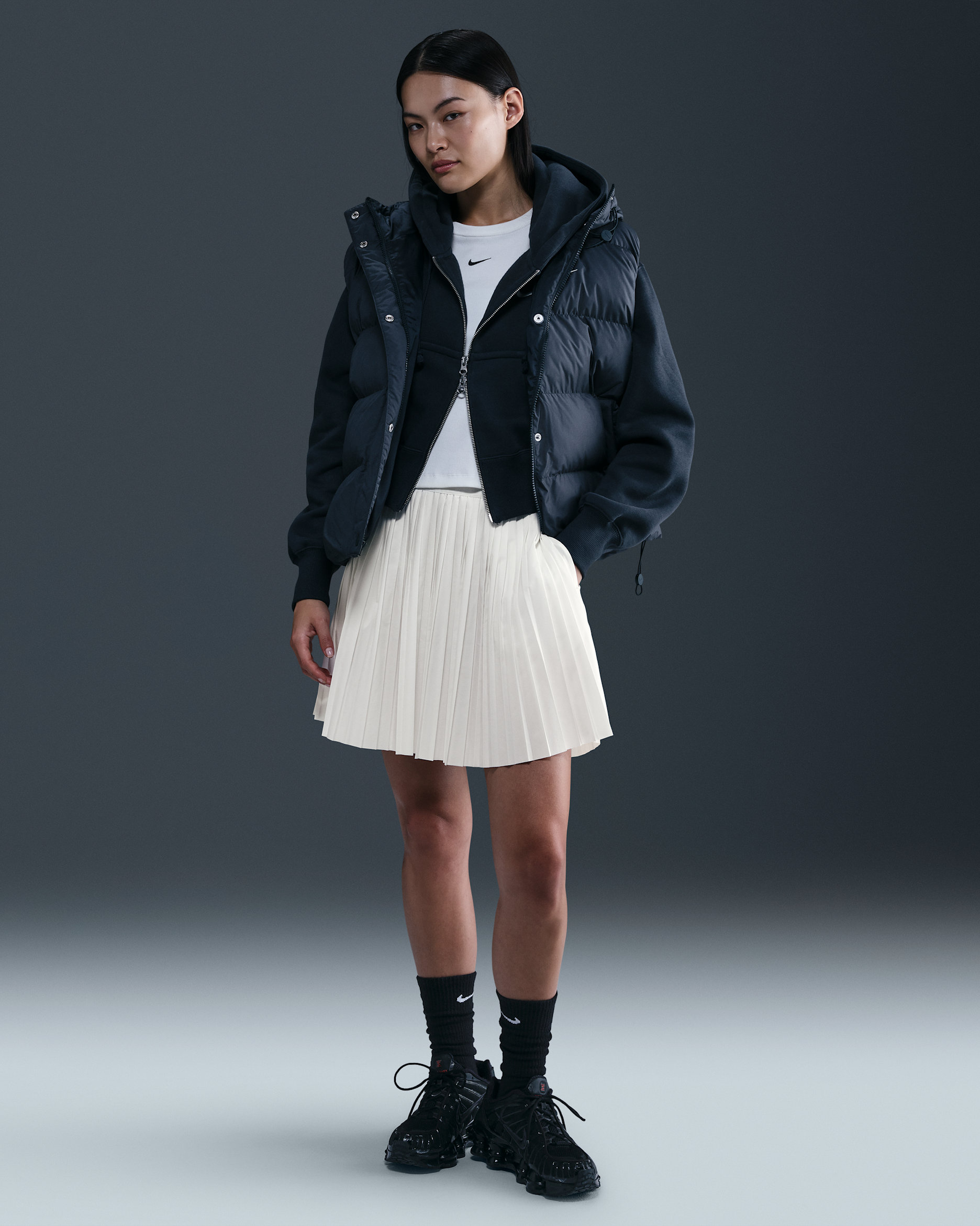 Nike Sportswear Women's Pleated Skirt - Sail/Black