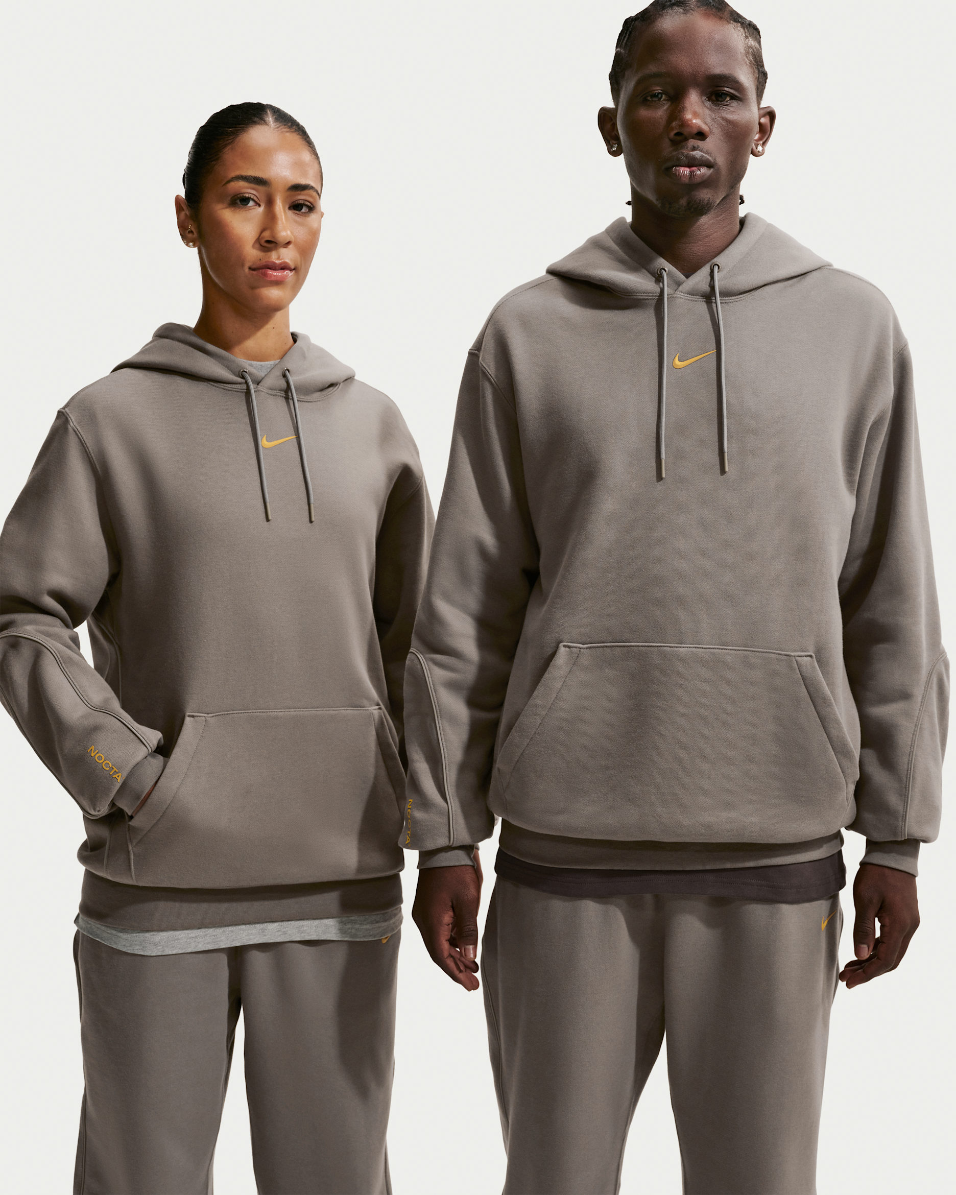 NOCTA Fleece CS Hoodie 2 - Olive Grey/Olive Grey/Yellow Ochre