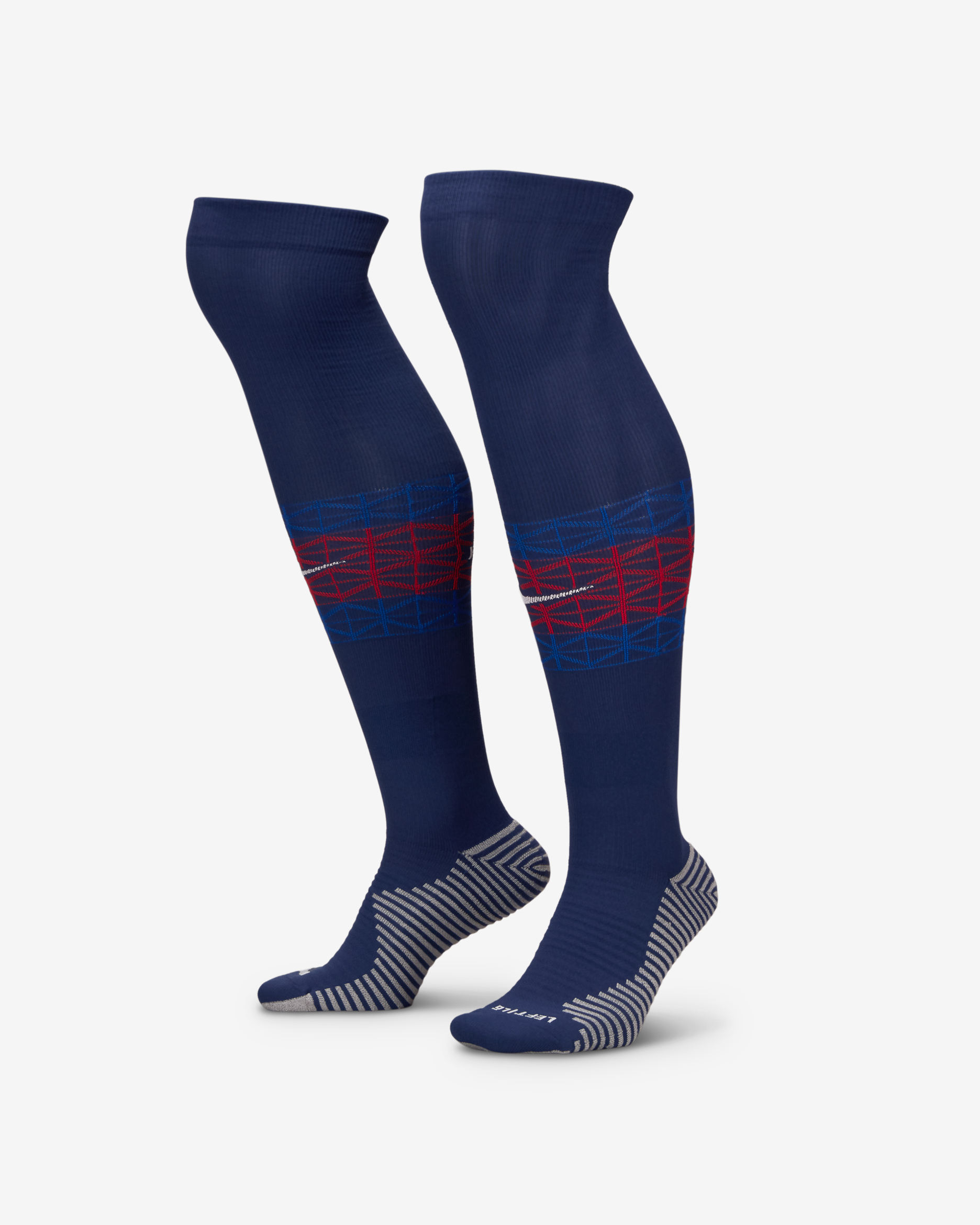 Paris Saint-Germain Strike Home Nike Dri-FIT Football Knee-High Socks - Midnight Navy/University Red/Hyper Royal/White