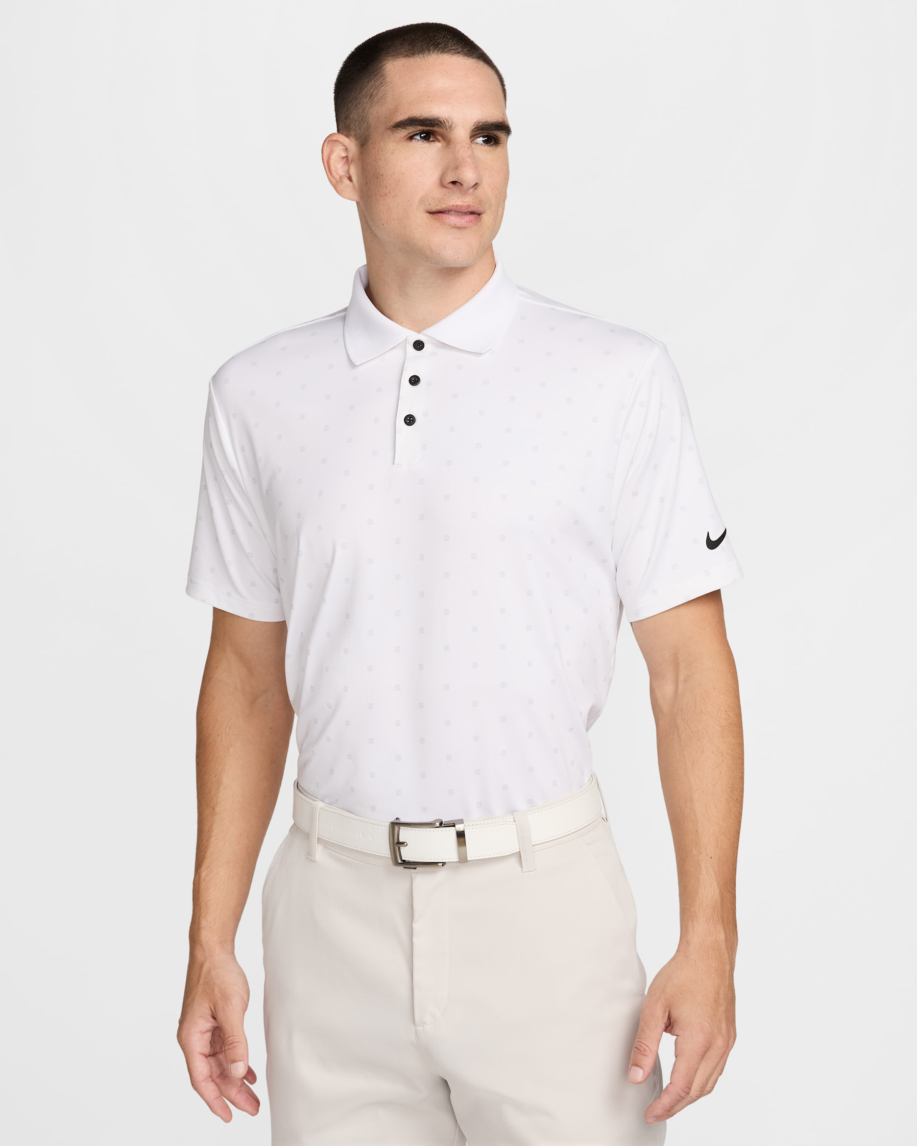 Nike Tour Men's Dri-FIT Golf Polo - White/Black