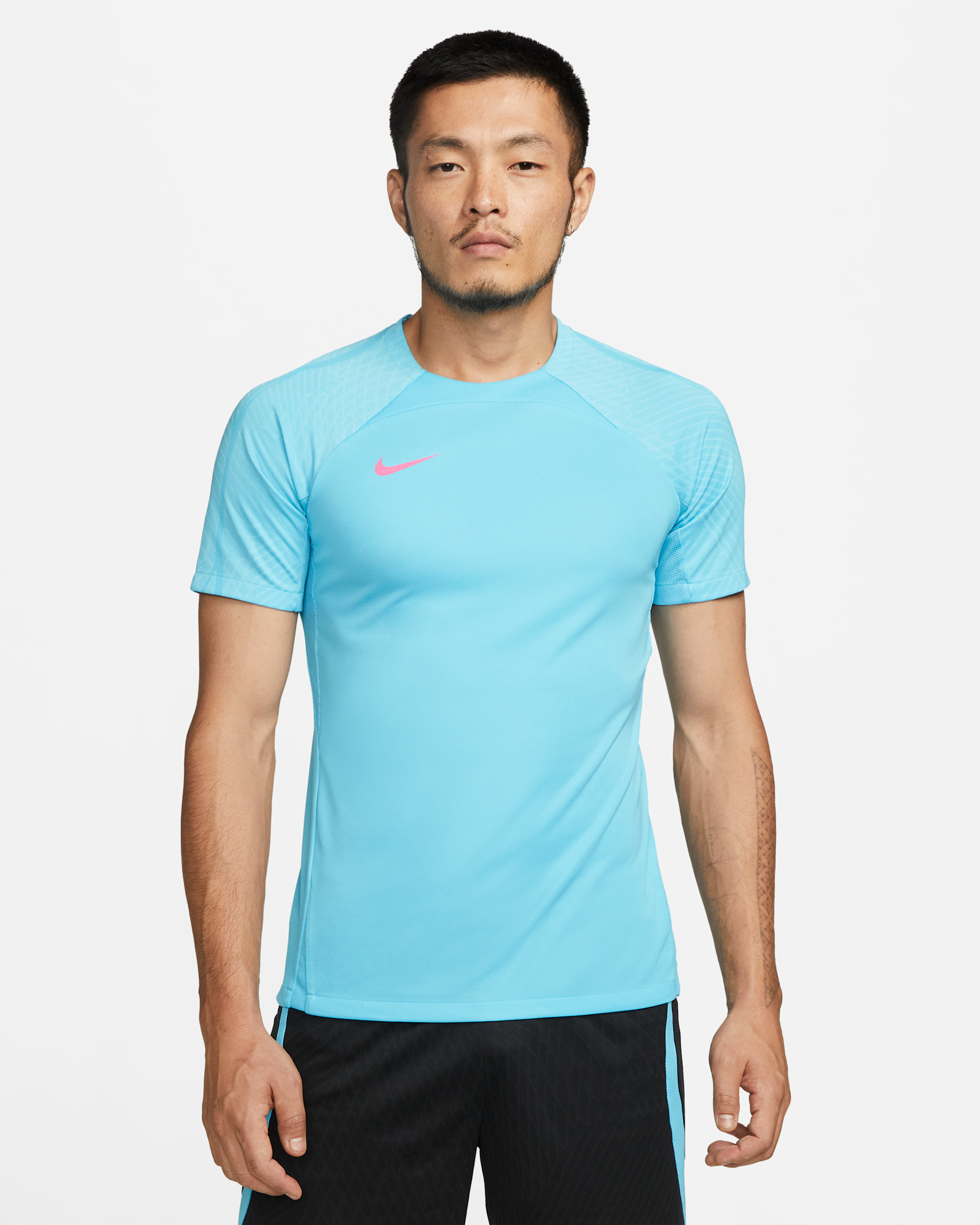 Nike Dri-FIT Strike Men's Short-Sleeve Football Top - Baltic Blue/Baltic Blue/Hyper Pink