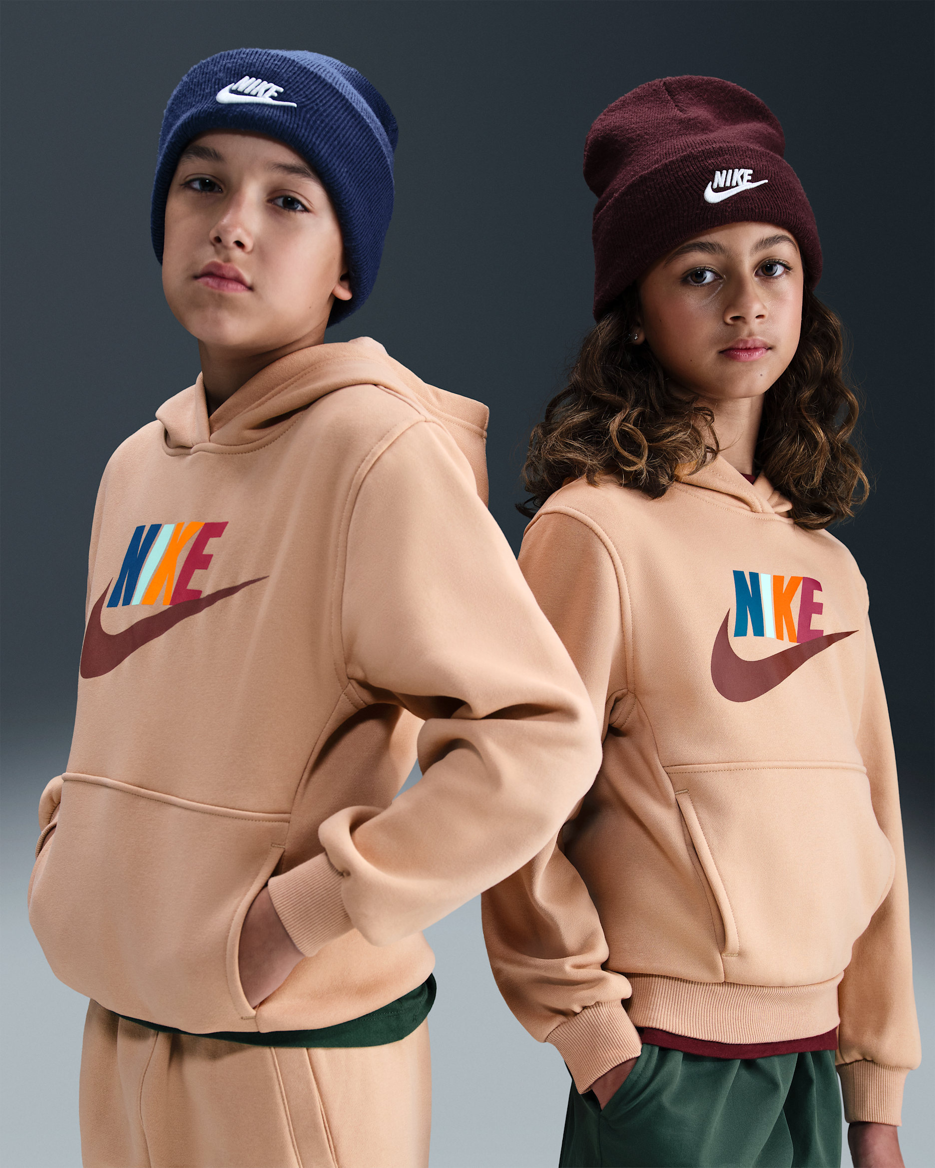 Nike Sportswear Club Fleece Big Kids' Hoodie - Hemp