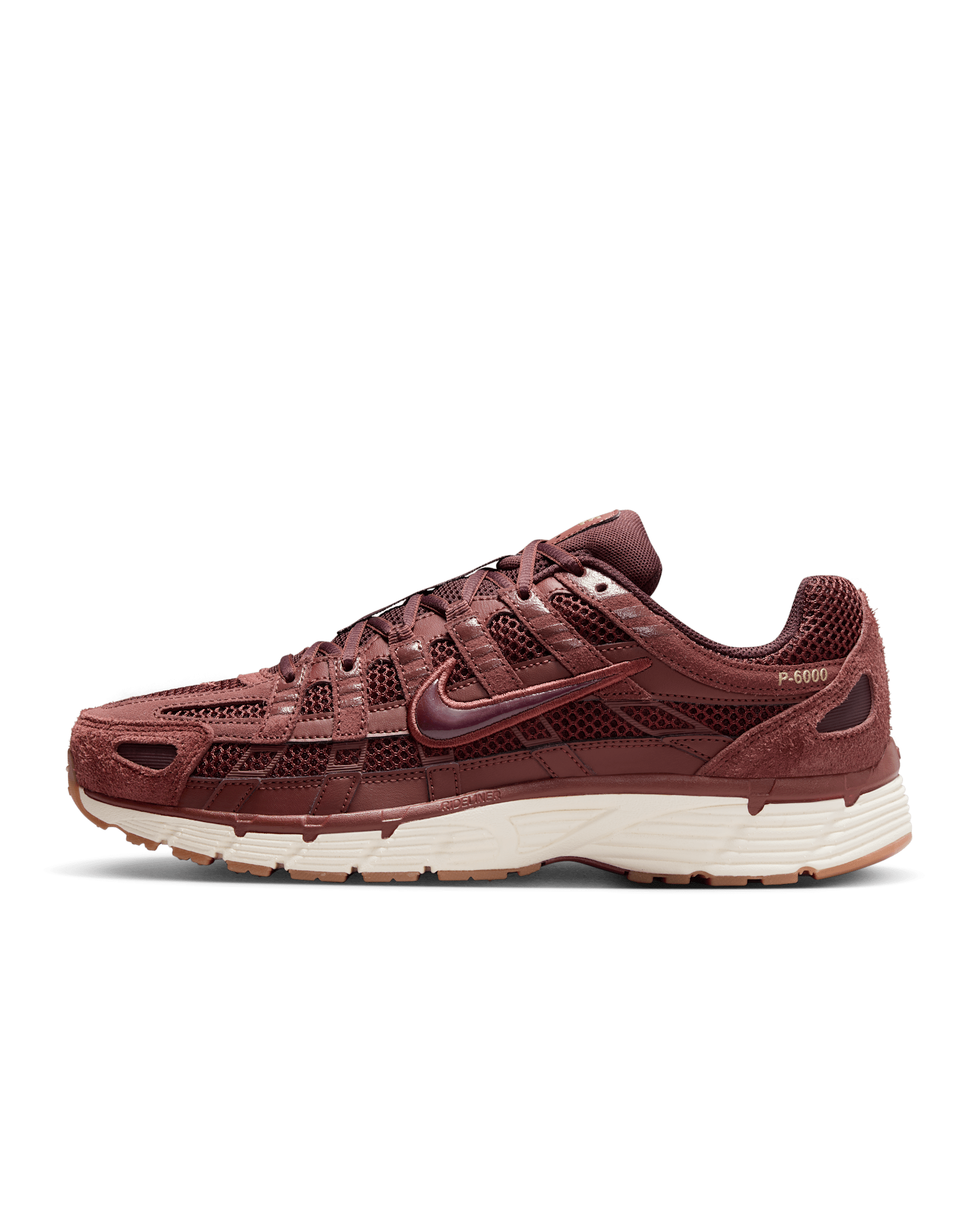 Nike P-6000 Suede Men's Shoes - Dark Pony/Metallic Gold/Pale Ivory/Burgundy Crush