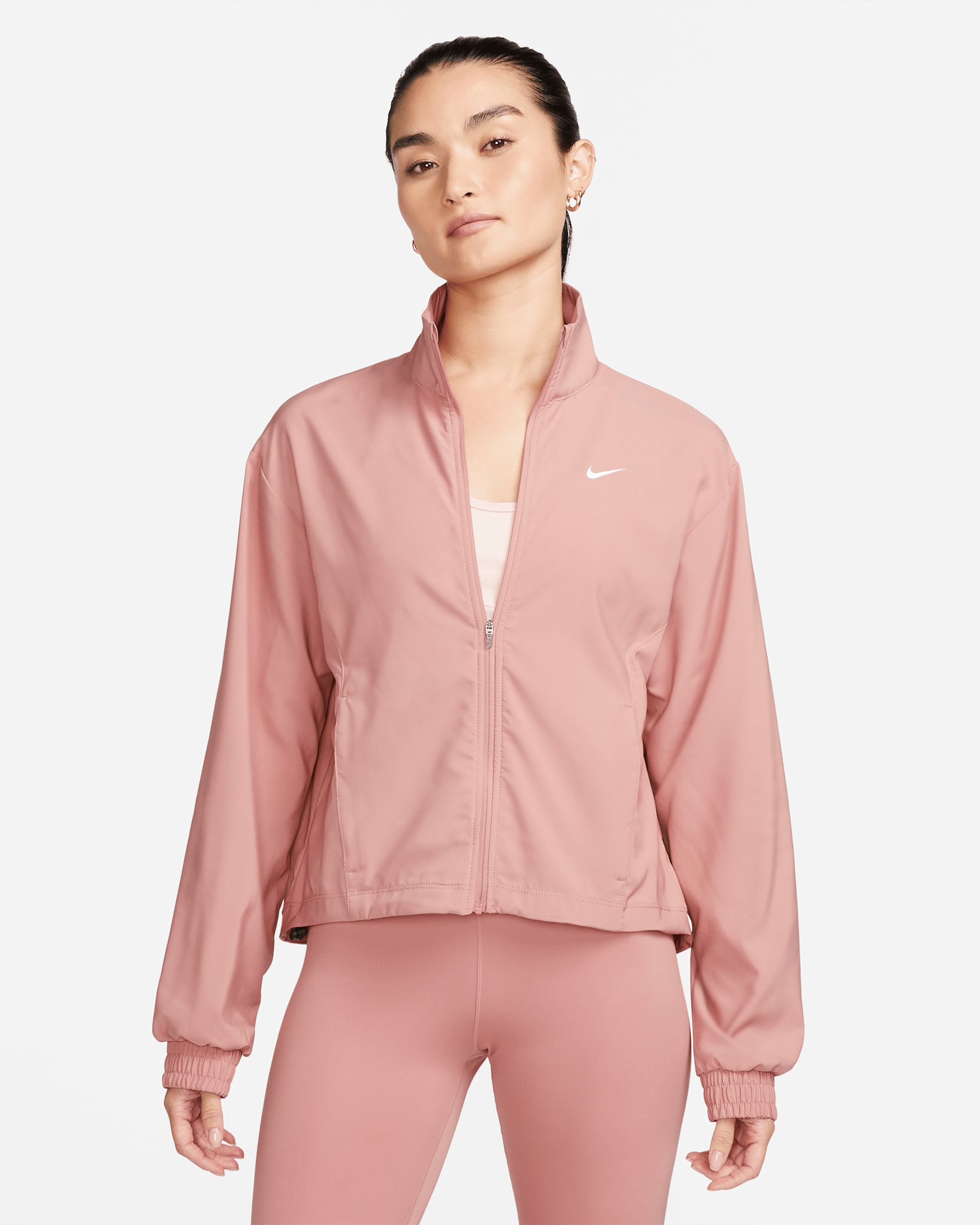 Nike Dri-FIT One Women's Jacket - Red Stardust/Black/White