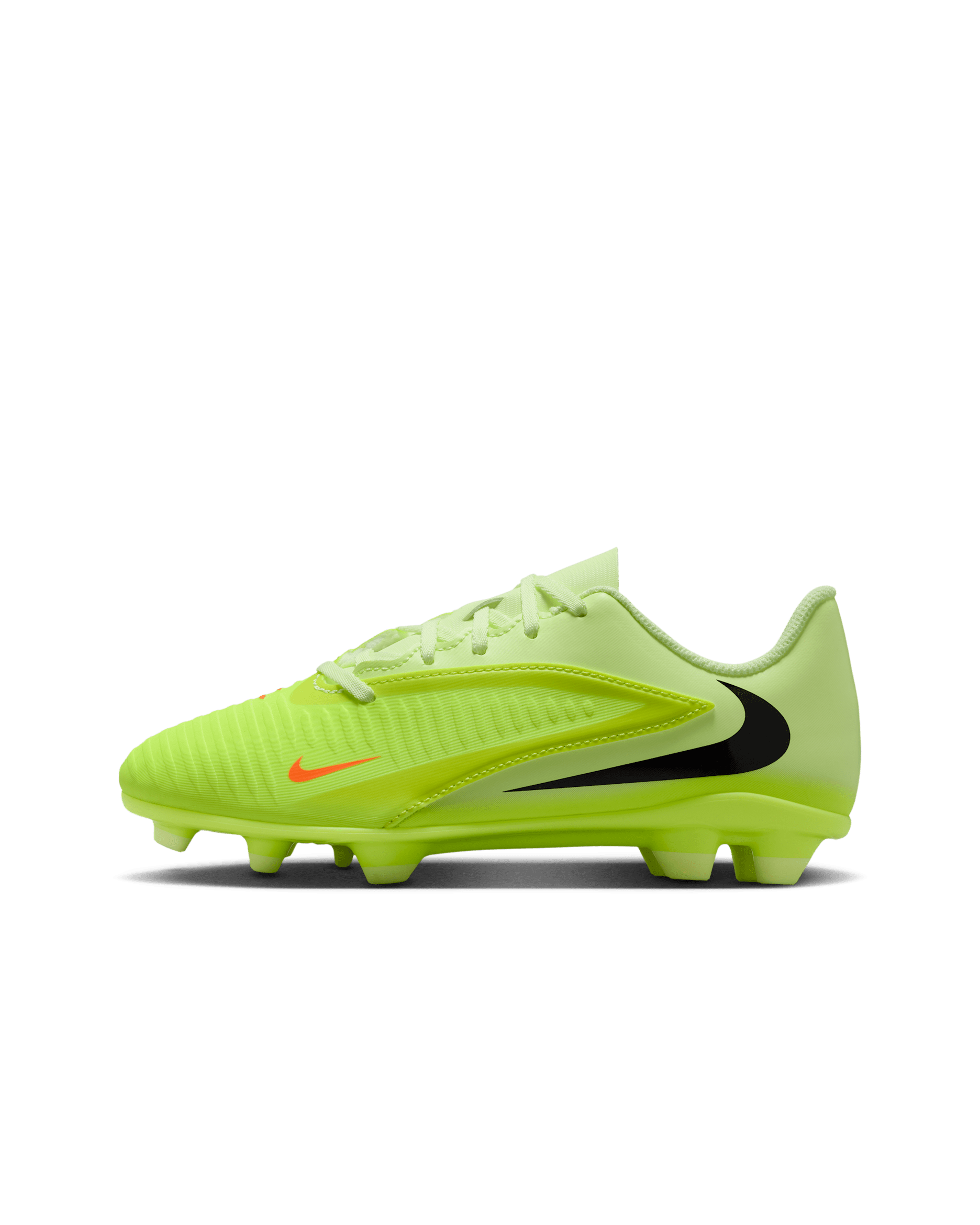 Tacos de fútbol para terrenos múltiples para niños grandes Nike Jr. Phantom 6 Low Club - Hipercarmesí/Luz de calcio/Negro