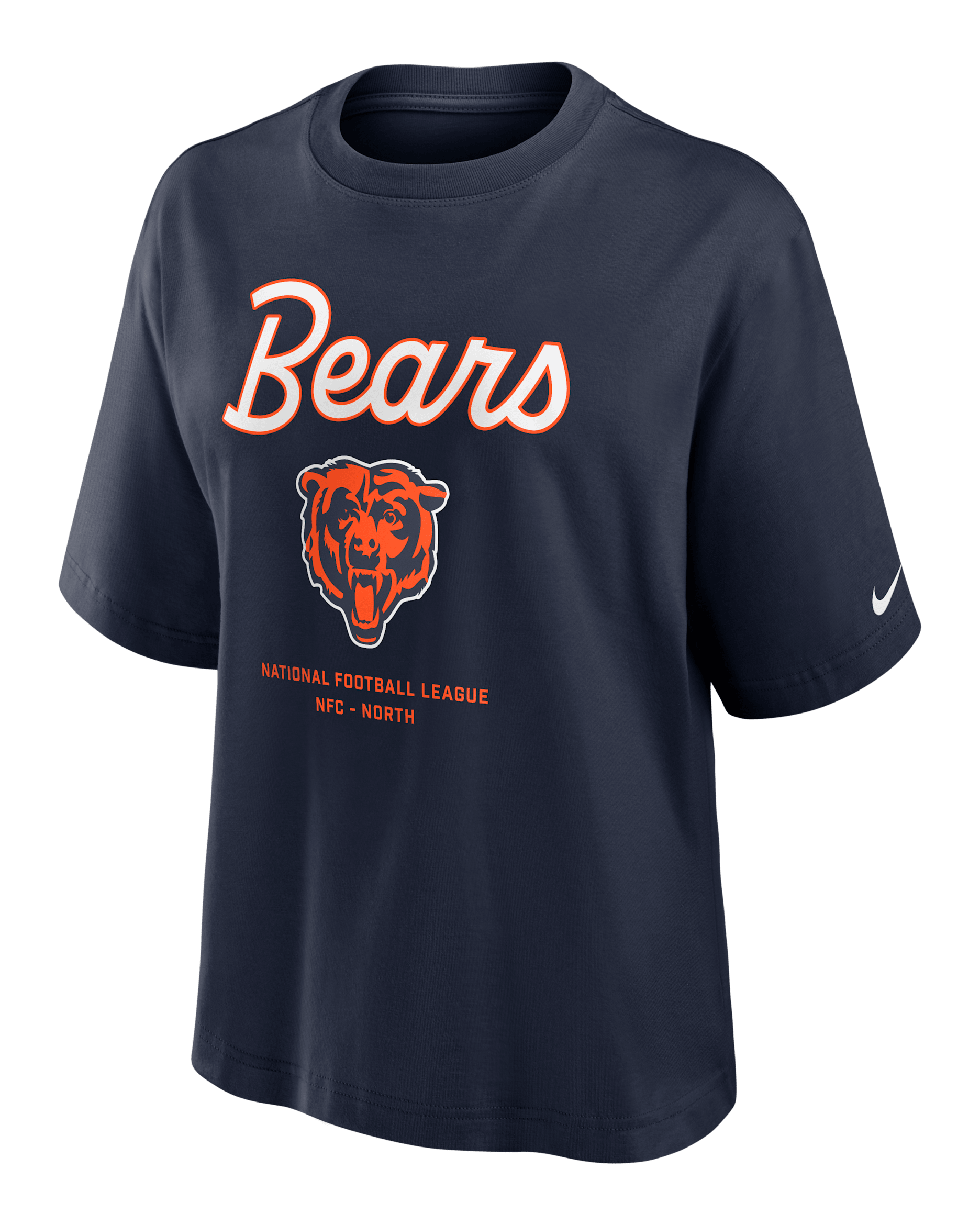 Chicago Bears Essential Script Boxy Women's Nike NFL T-Shirt - Marine
