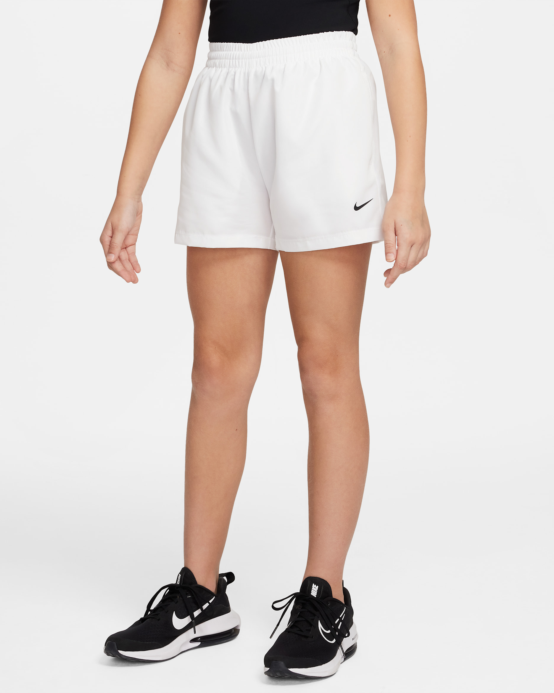 Nike Multi Big Kids' Dri-FIT 4" Woven Shorts - White/Black