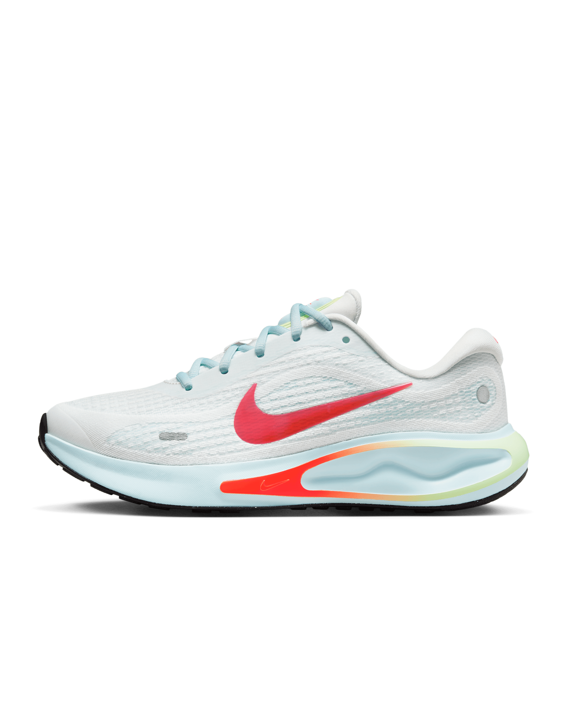 Nike Journey Run Women's Road Running Shoes - Summit White/Glacier Blue/Barely Volt/Bright Crimson