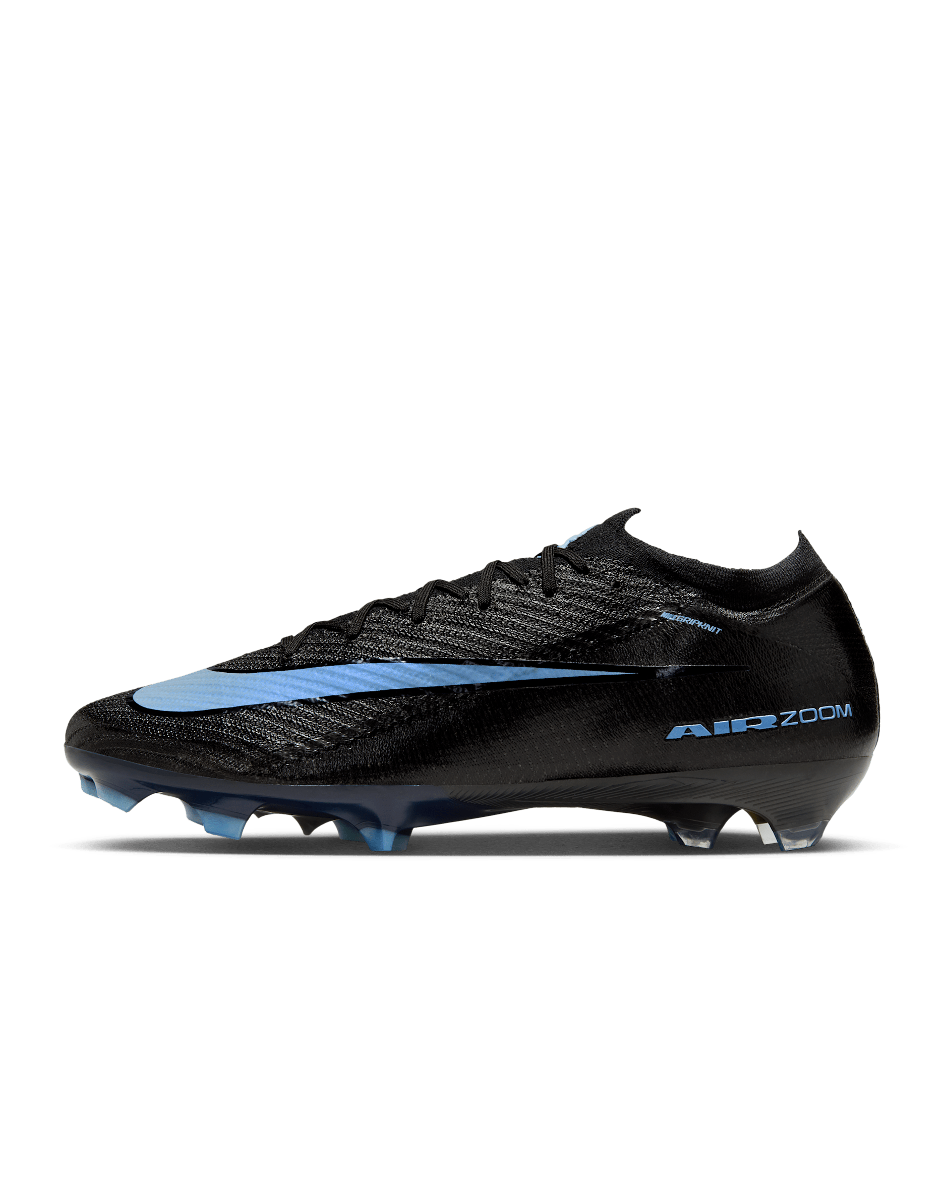 Nike Mercurial Vapor 16 Elite Düşük Bilekli Kuru Çim Zemin Kramponu - Siyah/Ice Blue