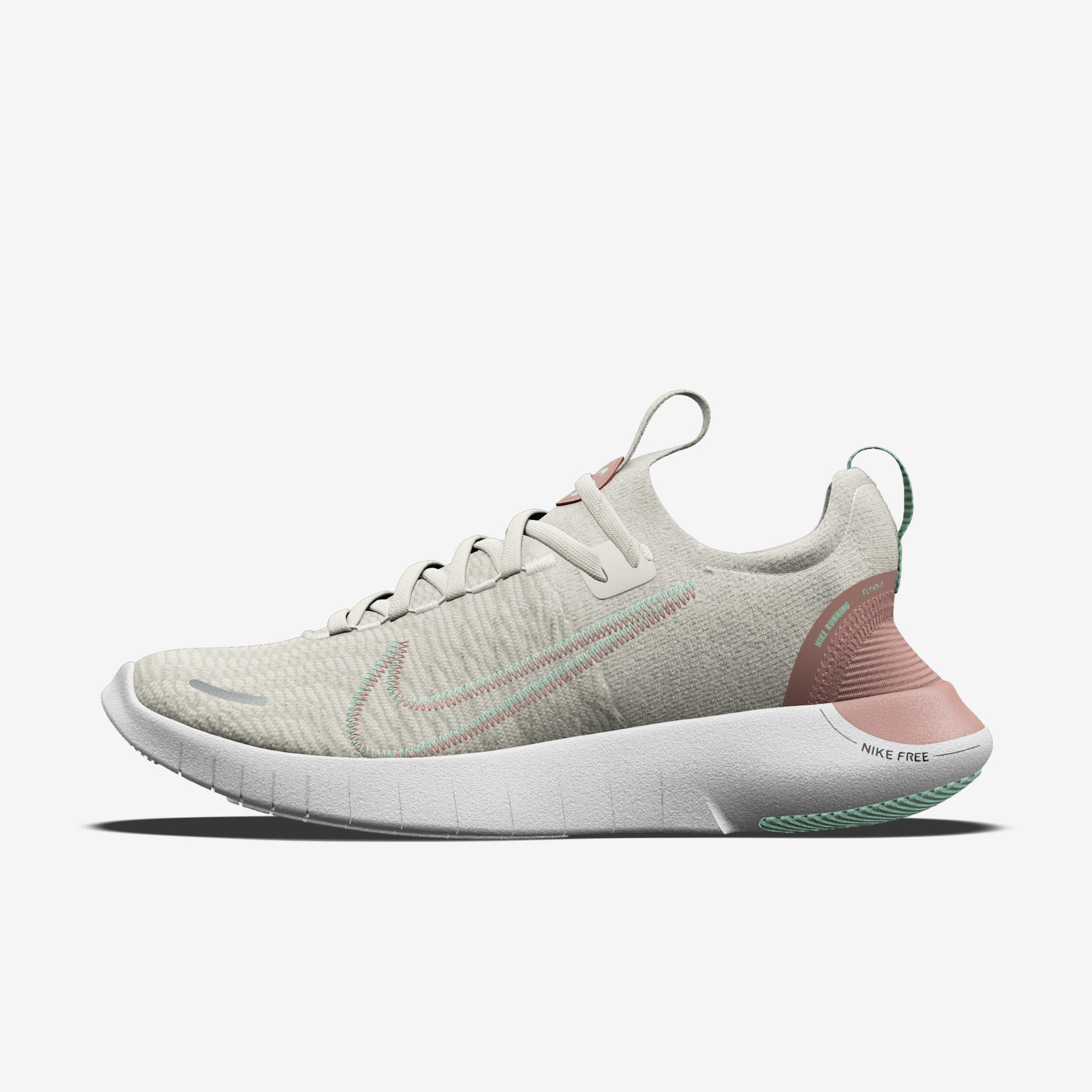 Scarpa da running su strada personalizzabile Nike Free RN By You – Donna - Fierce Pink/Reb Stardust/Fierce Pink