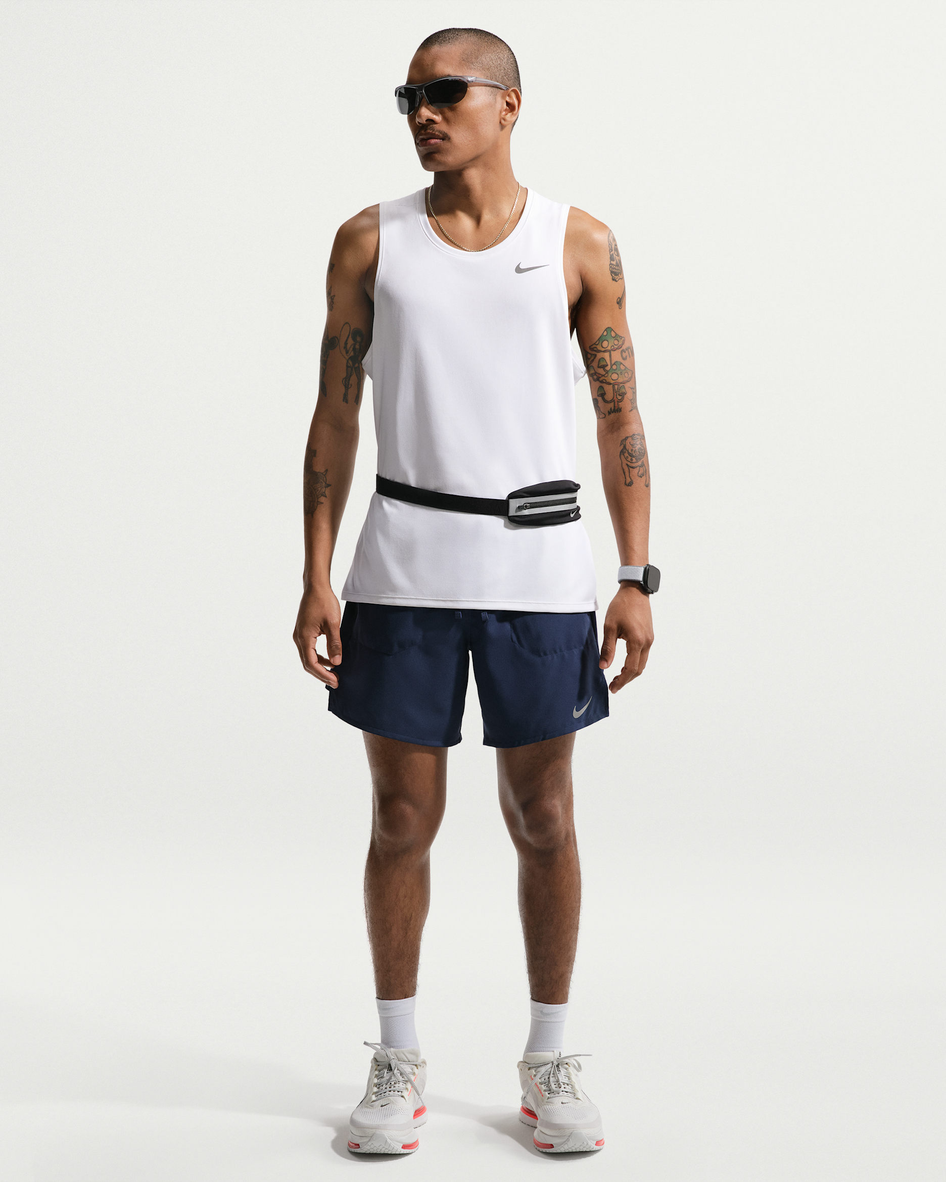 Short de running 2-en-1 18 cm Dri-FIT Nike Stride pour homme - Midnight Navy