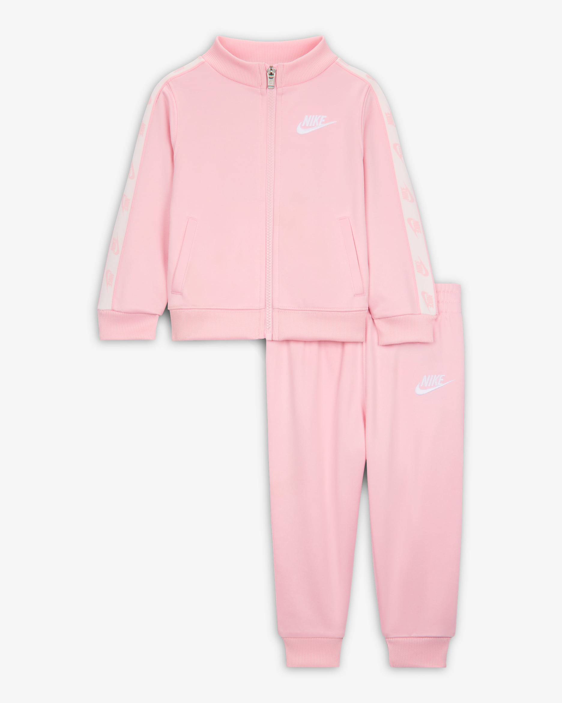 Nike Dri-FIT Baby (12-24M) Logo Taping 2-Piece Full-Zip Set - Pink