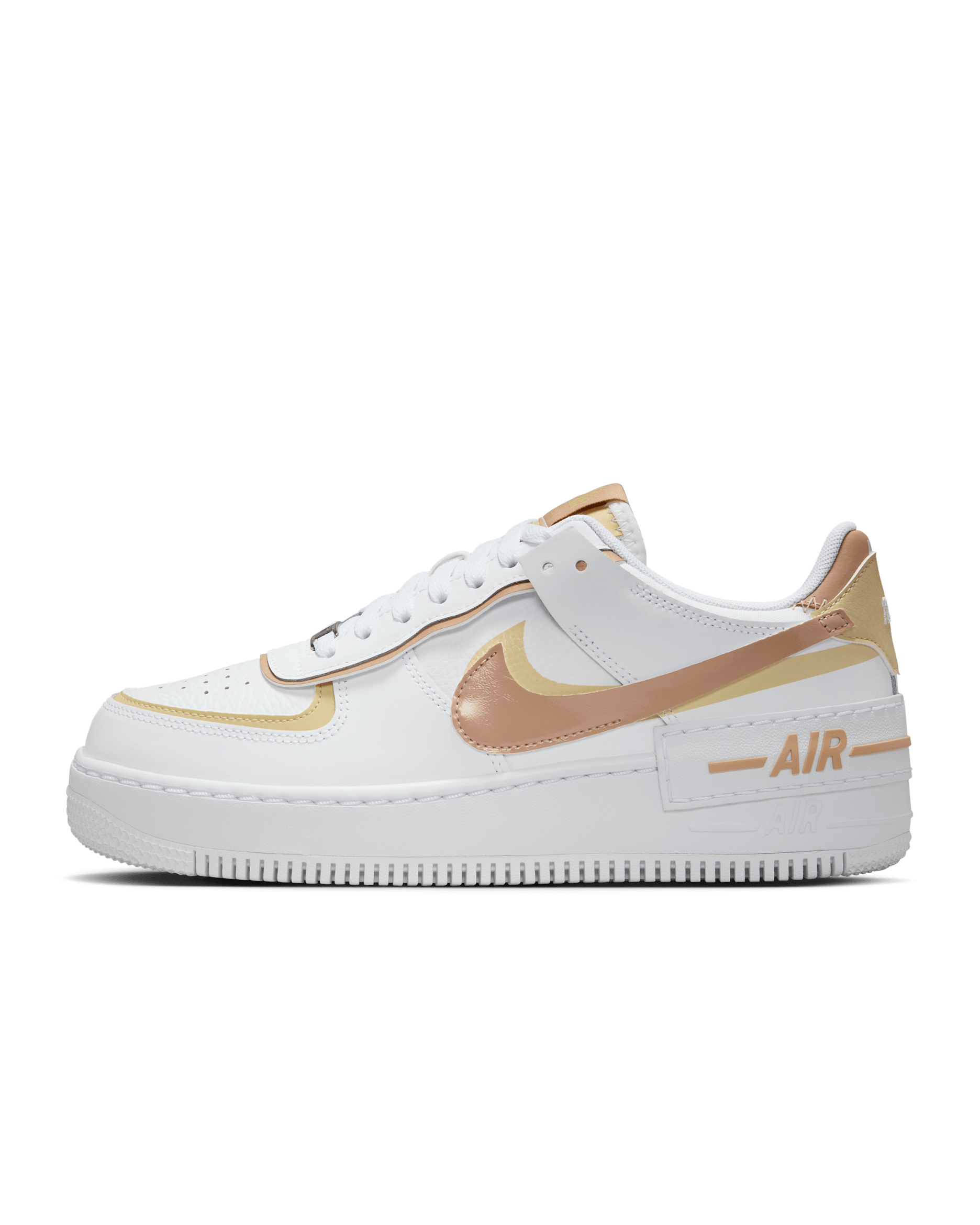 Nike Air Force 1 Shadow Women's Shoes - White/Team Gold/White/Hemp