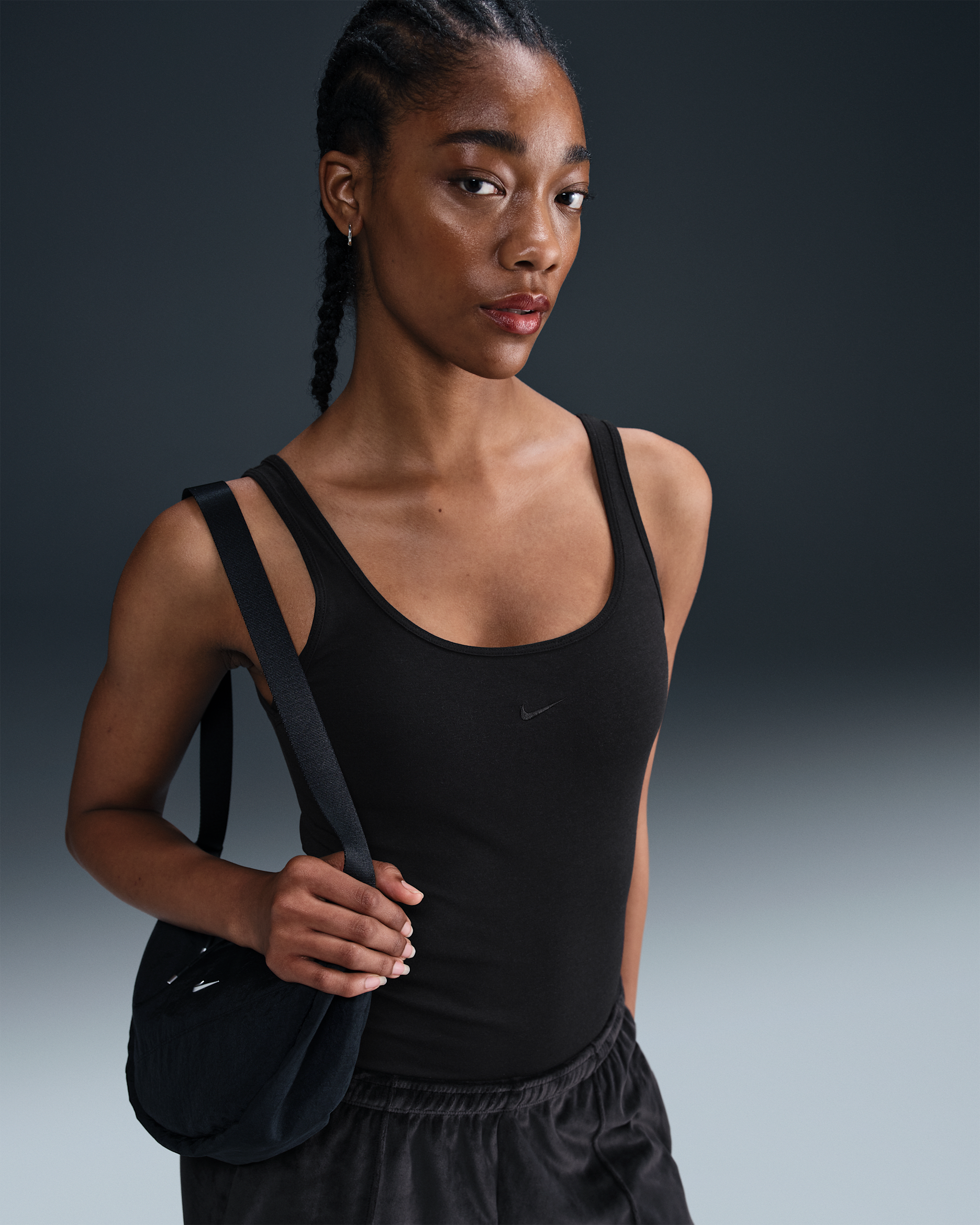 Camiseta de tirantes para mujer Nike Sportswear Chill Knit - Negro