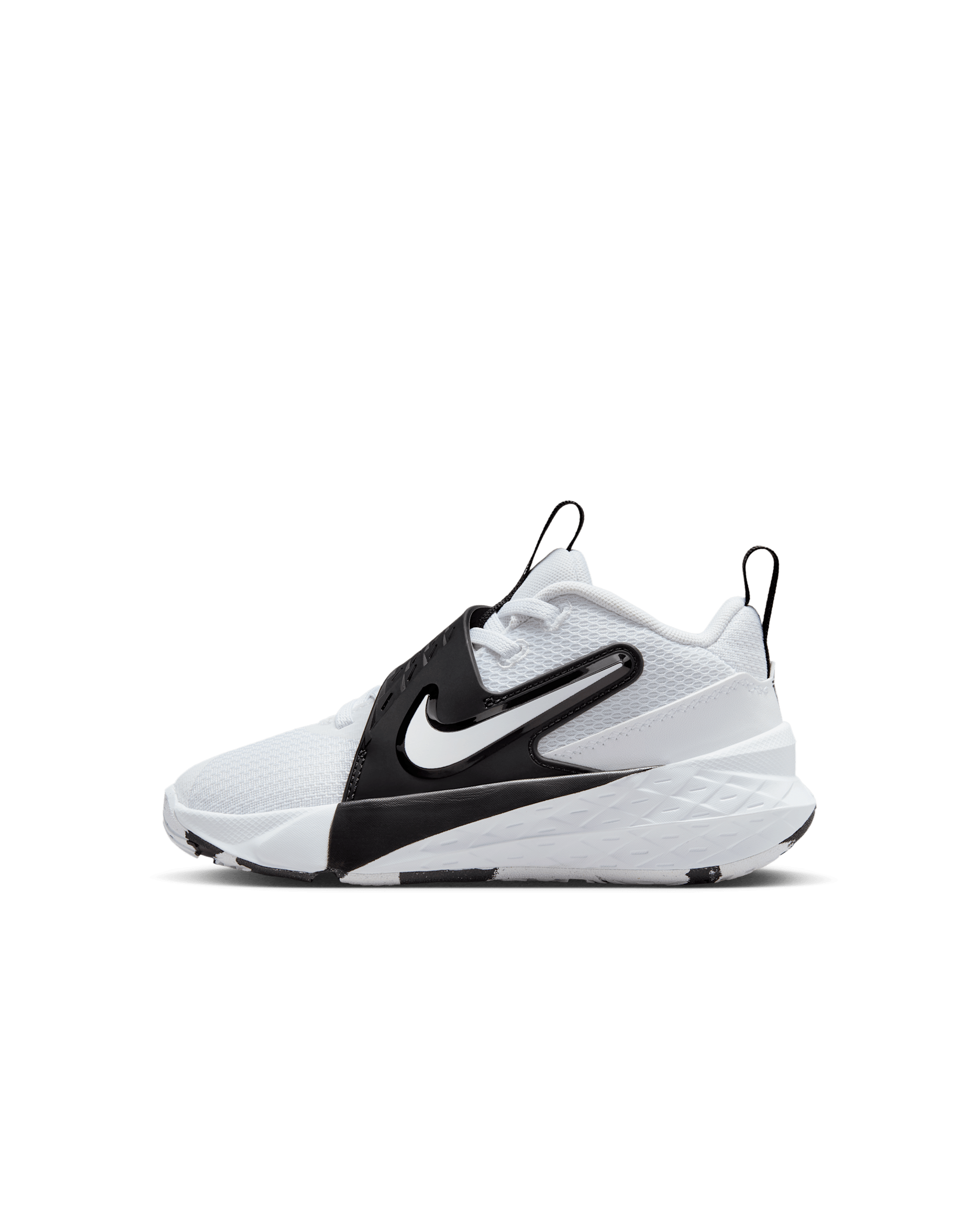 Nike Team Hustle D 12 Little Kids' Shoes - White/Black/White