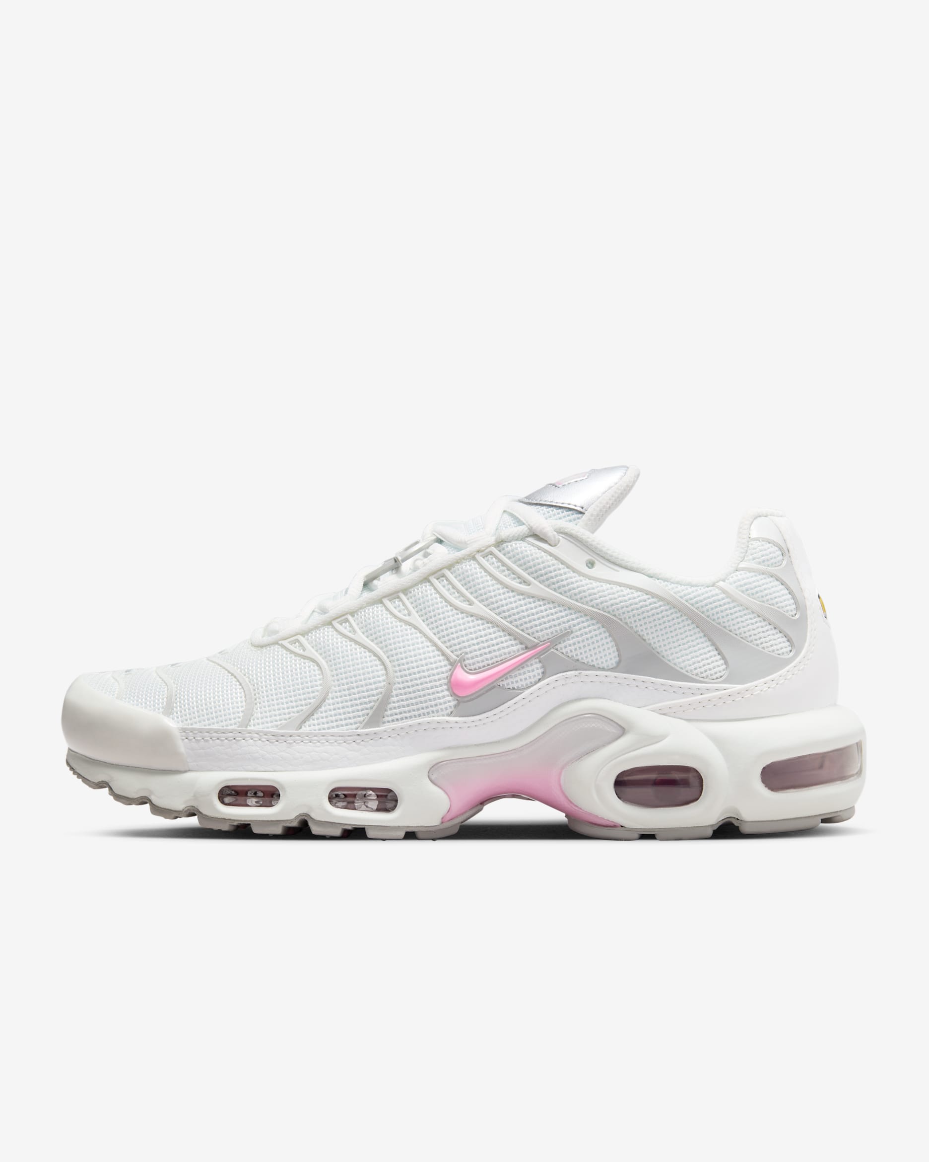 Sko Nike Air Max Plus för kvinnor - Summit White/Grey Fog/Metallic Silver/Pink Rise