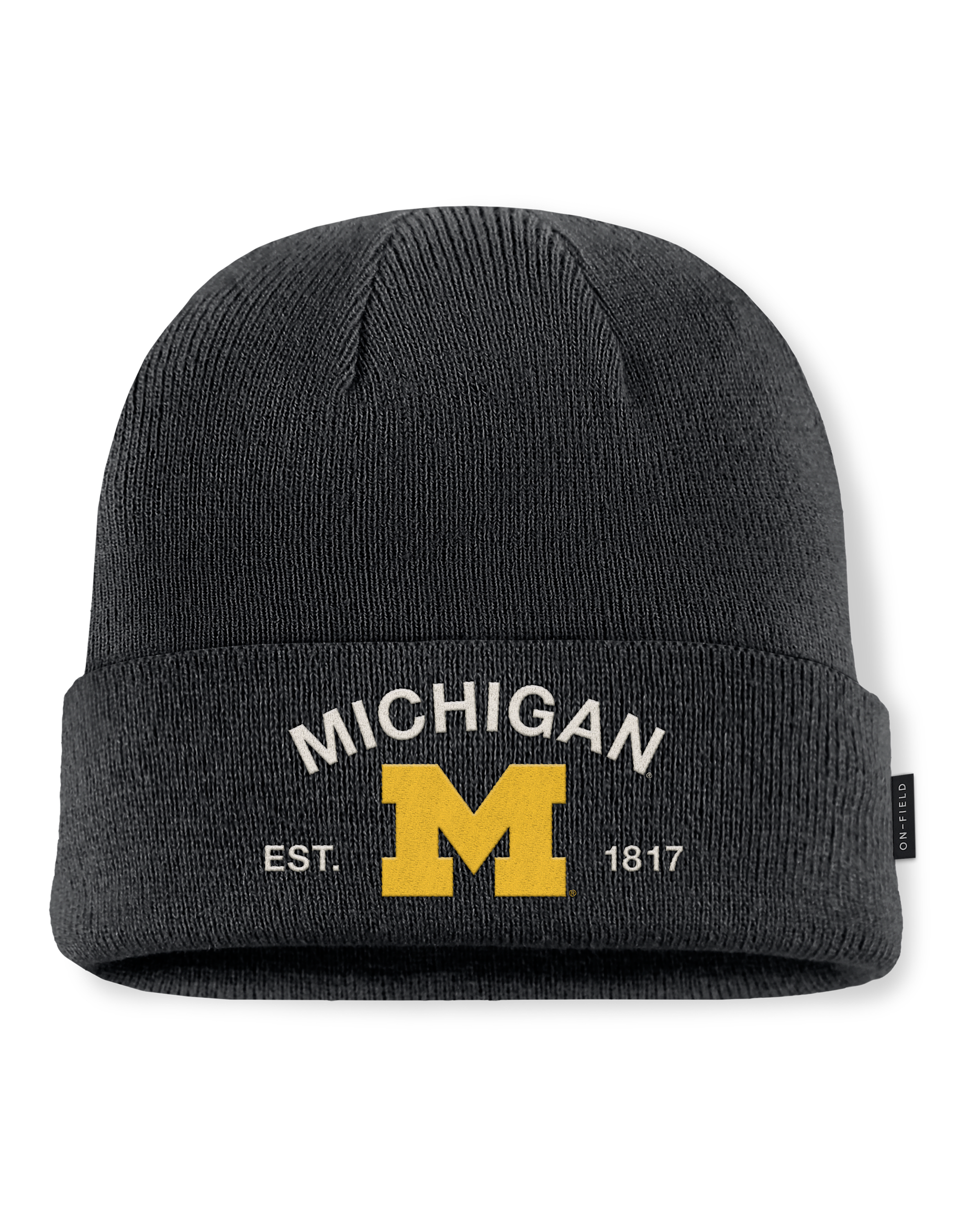 Michigan 2025 Military Appreciation Men's Jordan Brand College Cuffed Beanie - Black