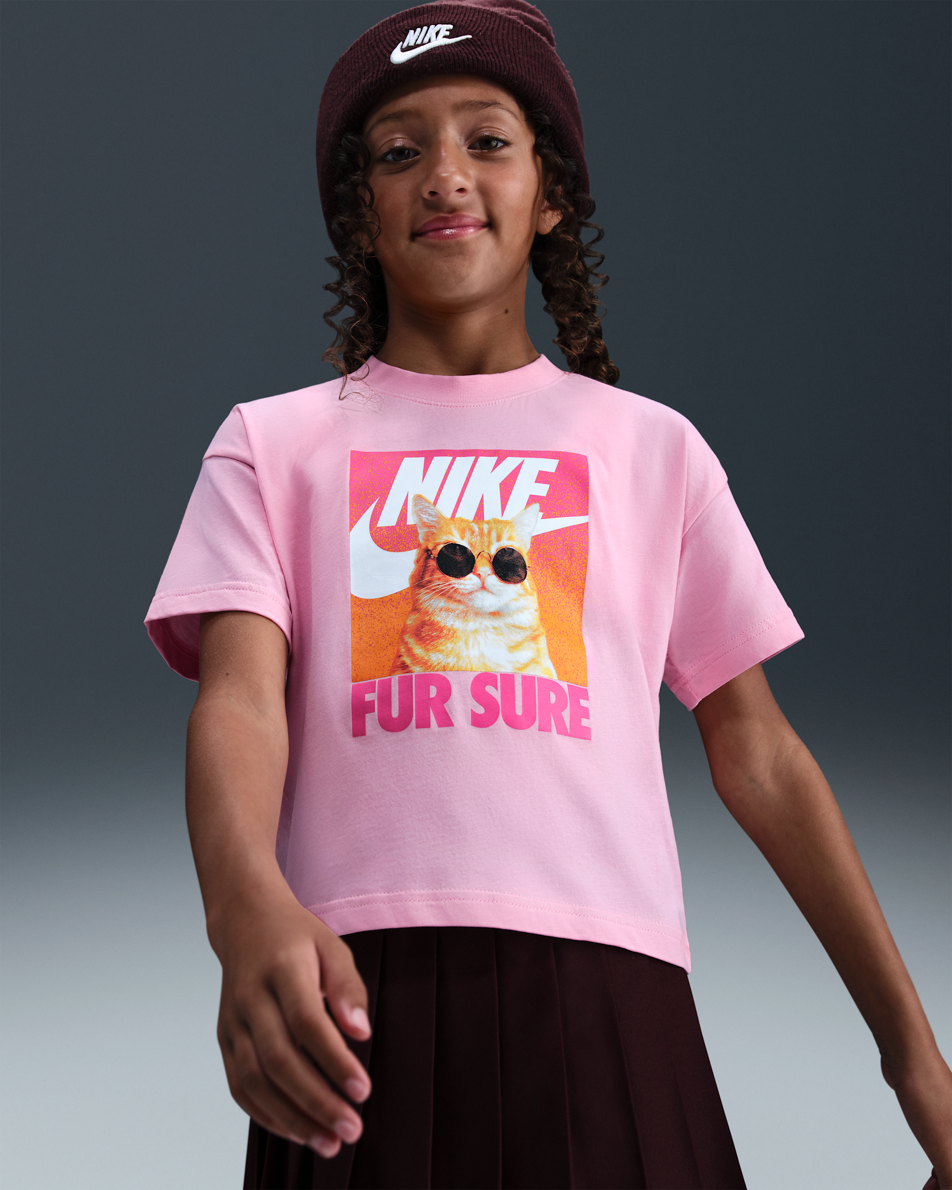 Nike Sportswear T-skjorte til store barn (jente) - Medium Soft Pink