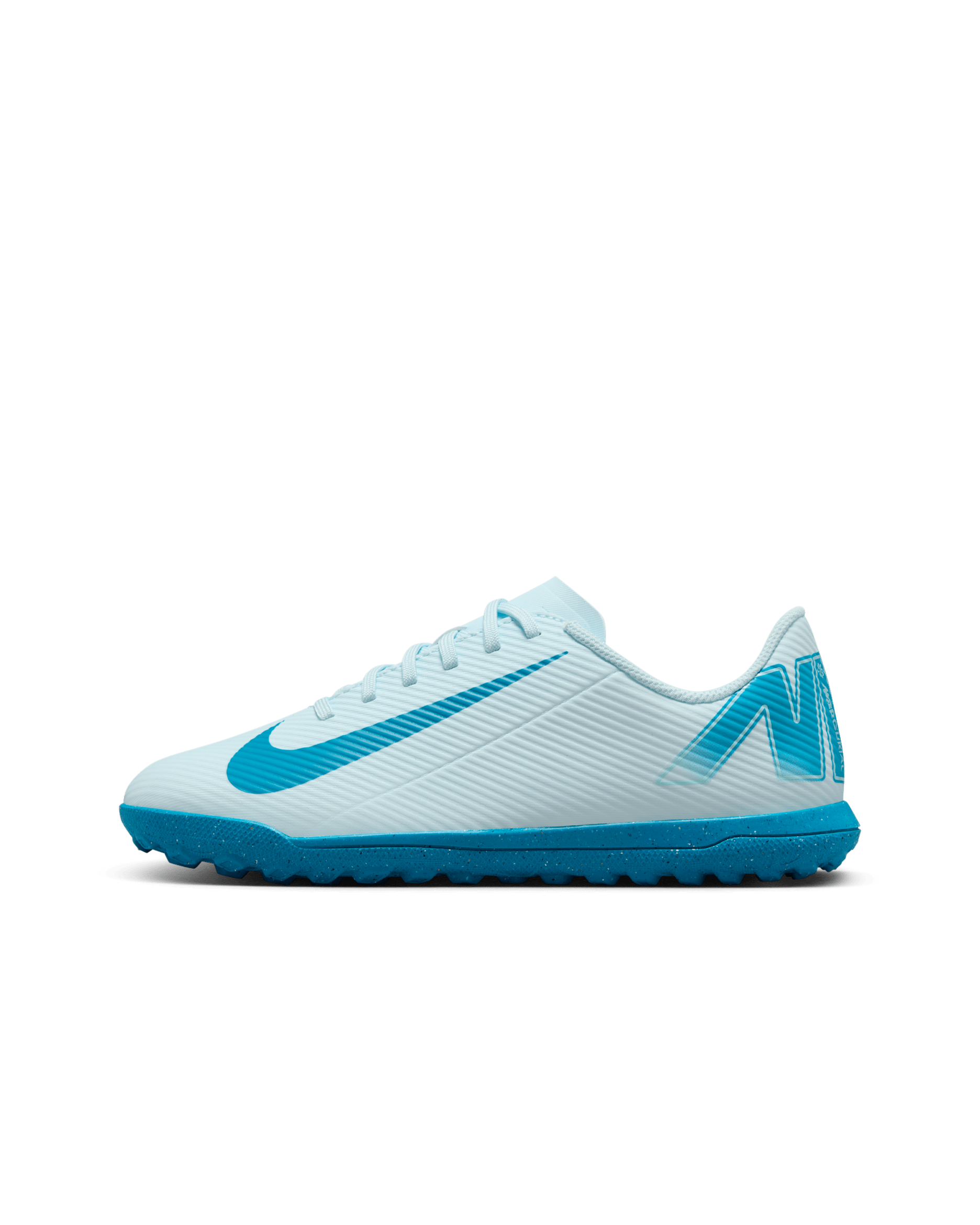 Nike Jr. Mercurial Vapor 16 Club Younger/Older Kids' Turf Low-Top Football Boot - Glacier Blue/Blue Orbit