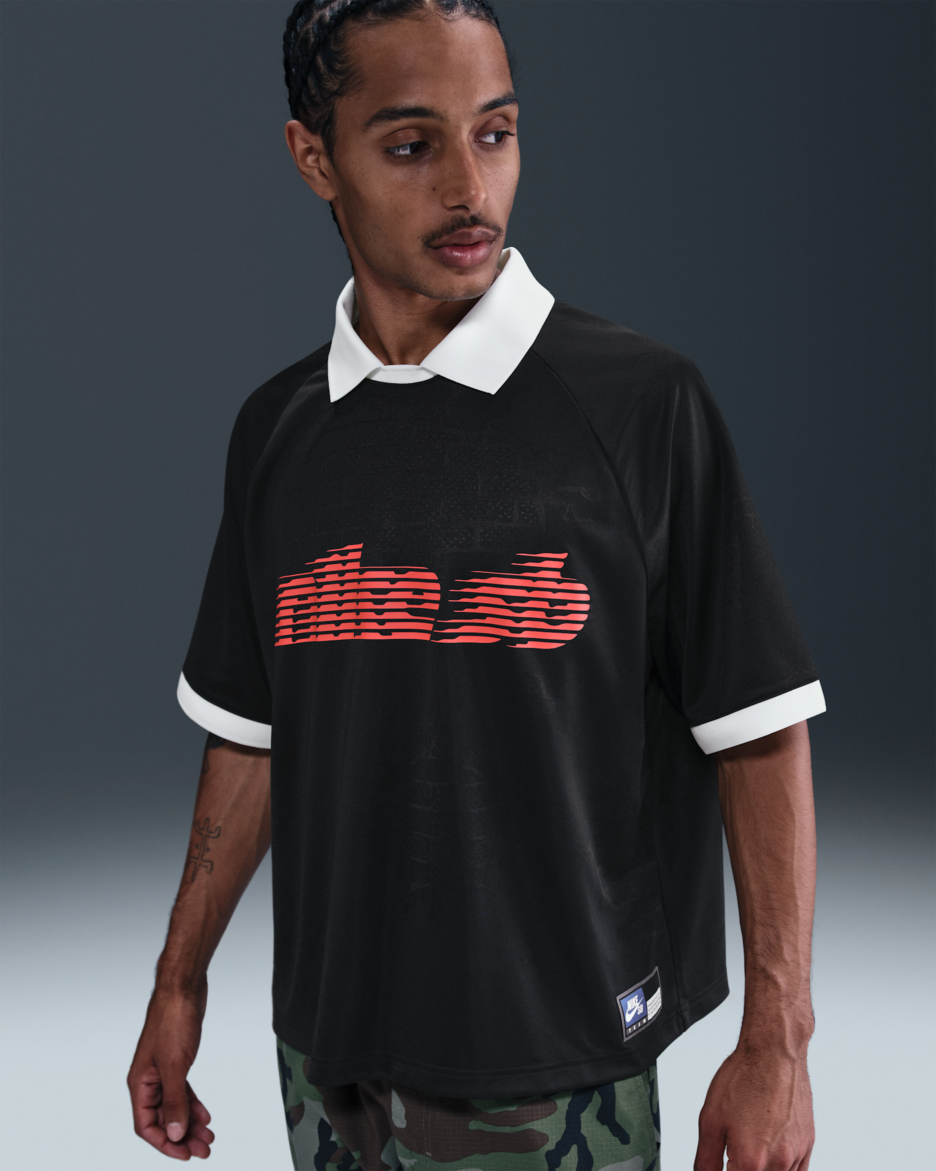 Jersey de skateboarding Dri-FIT de tejido jacquard Nike SB - Negro/Vela