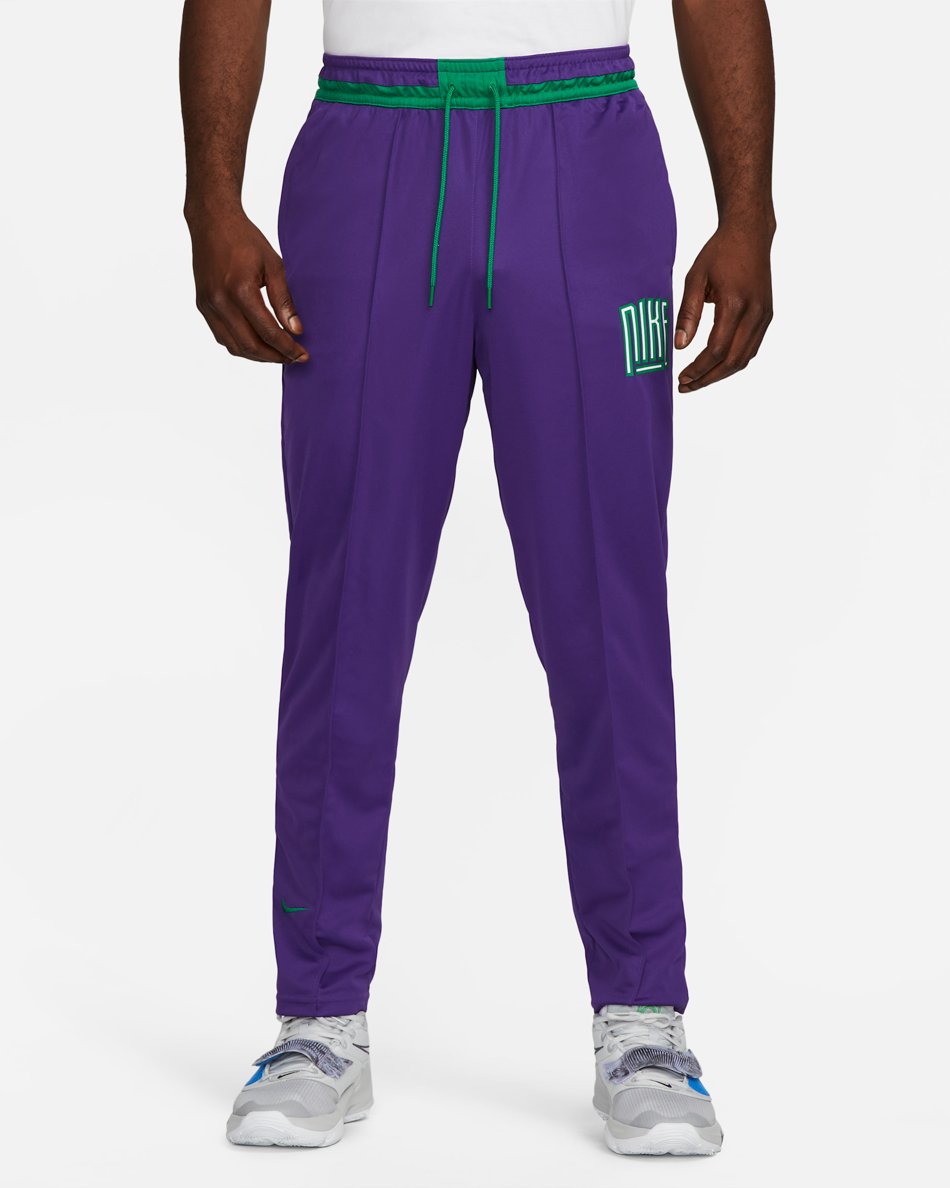 Nike Dri-FIT Men's Basketball Pants - Court Purple/Court Purple/Malachite/Malachite