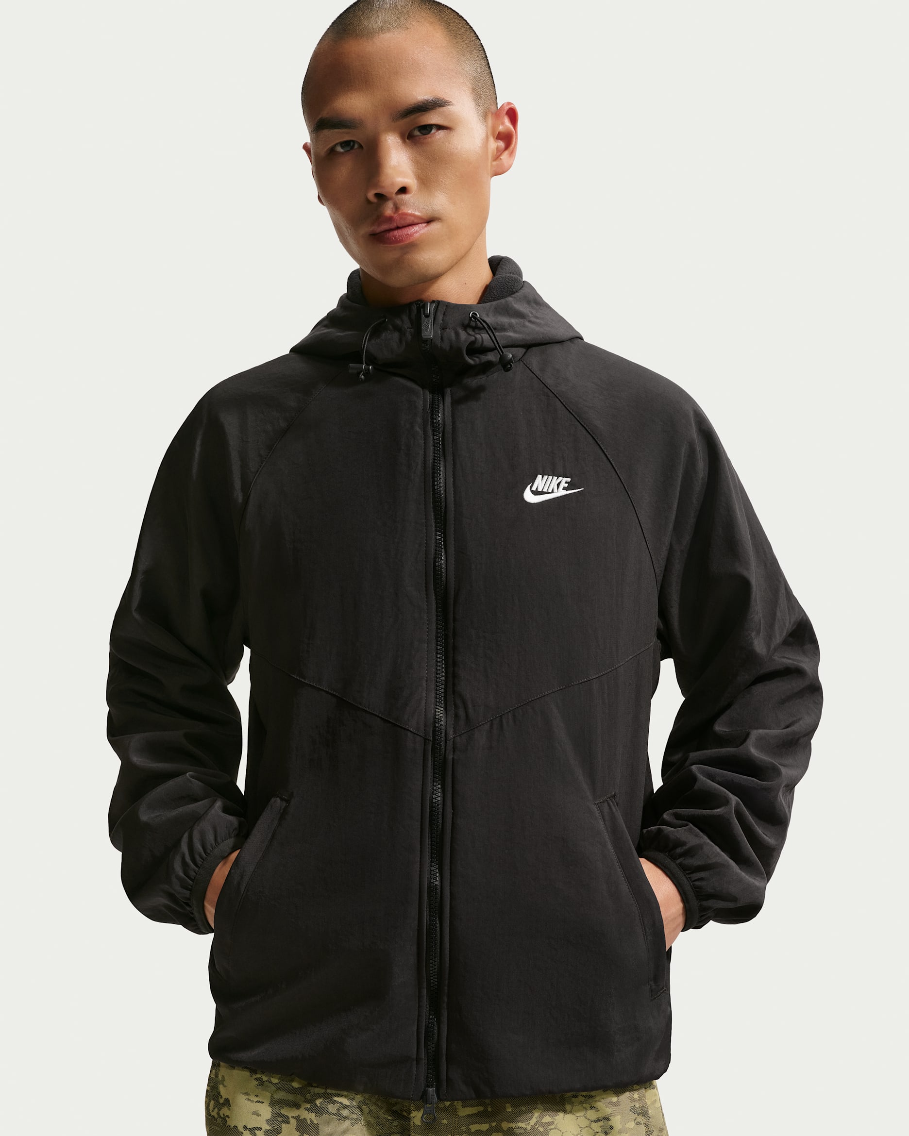 나이키 남성 윈터라이즈드 우븐 후드 재킷 - 오프 누아르/서밋 화이트