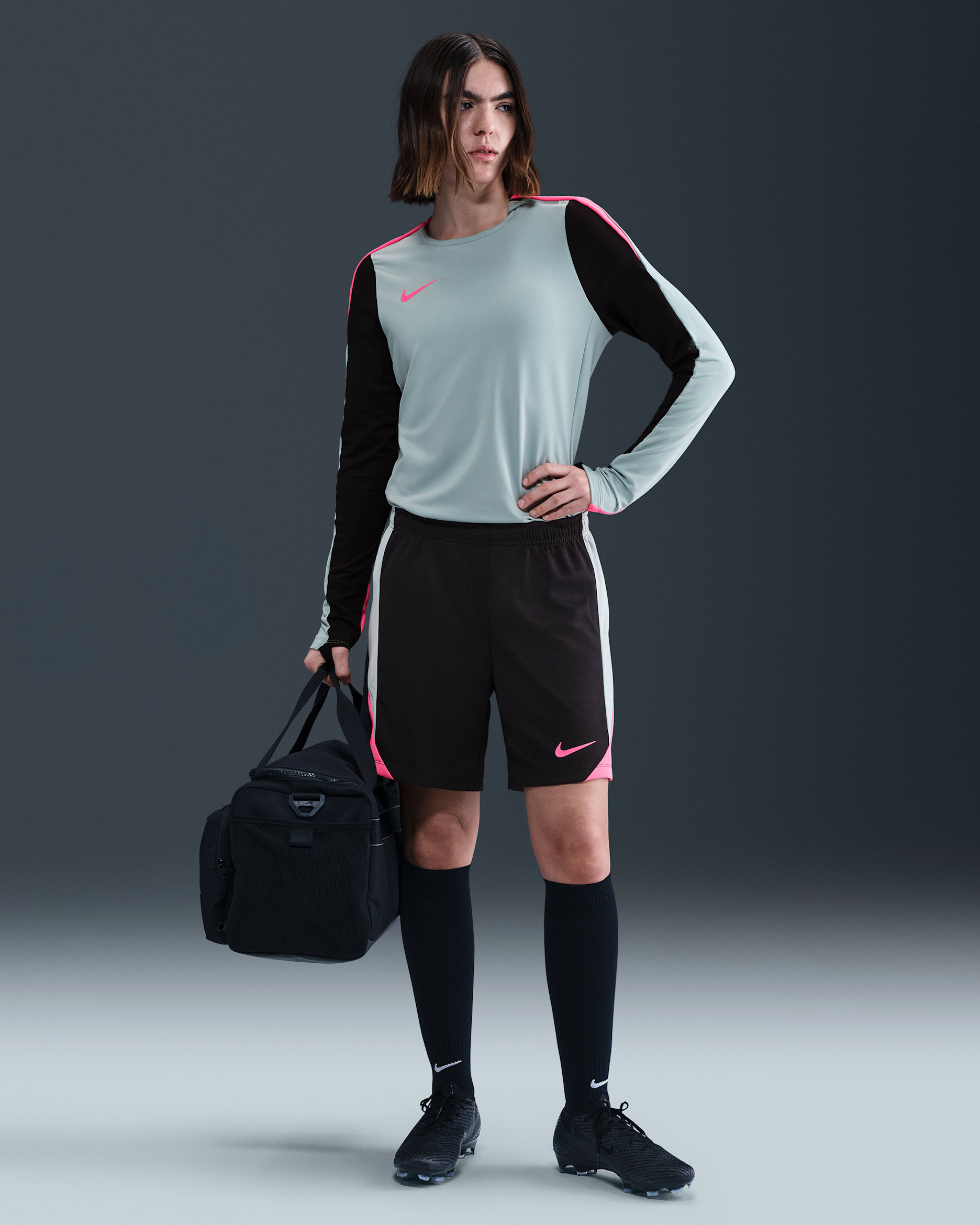 Nike Strike Women's Dri-FIT Football Shorts - Black/Ocean Cube/Hyper Pink/Hyper Pink