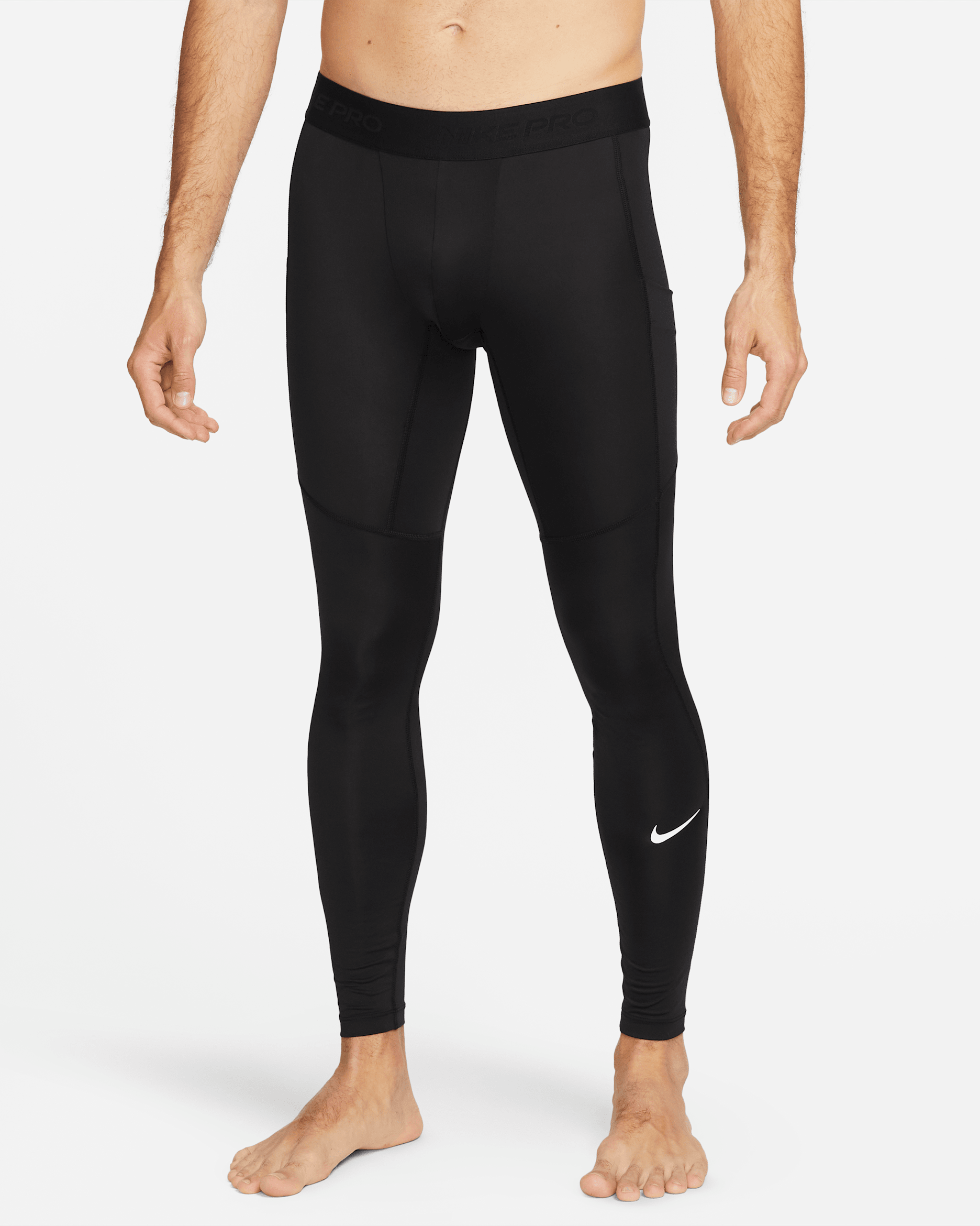 Nike Pro Dri-FIT fitnesstights voor heren - Zwart/Wit