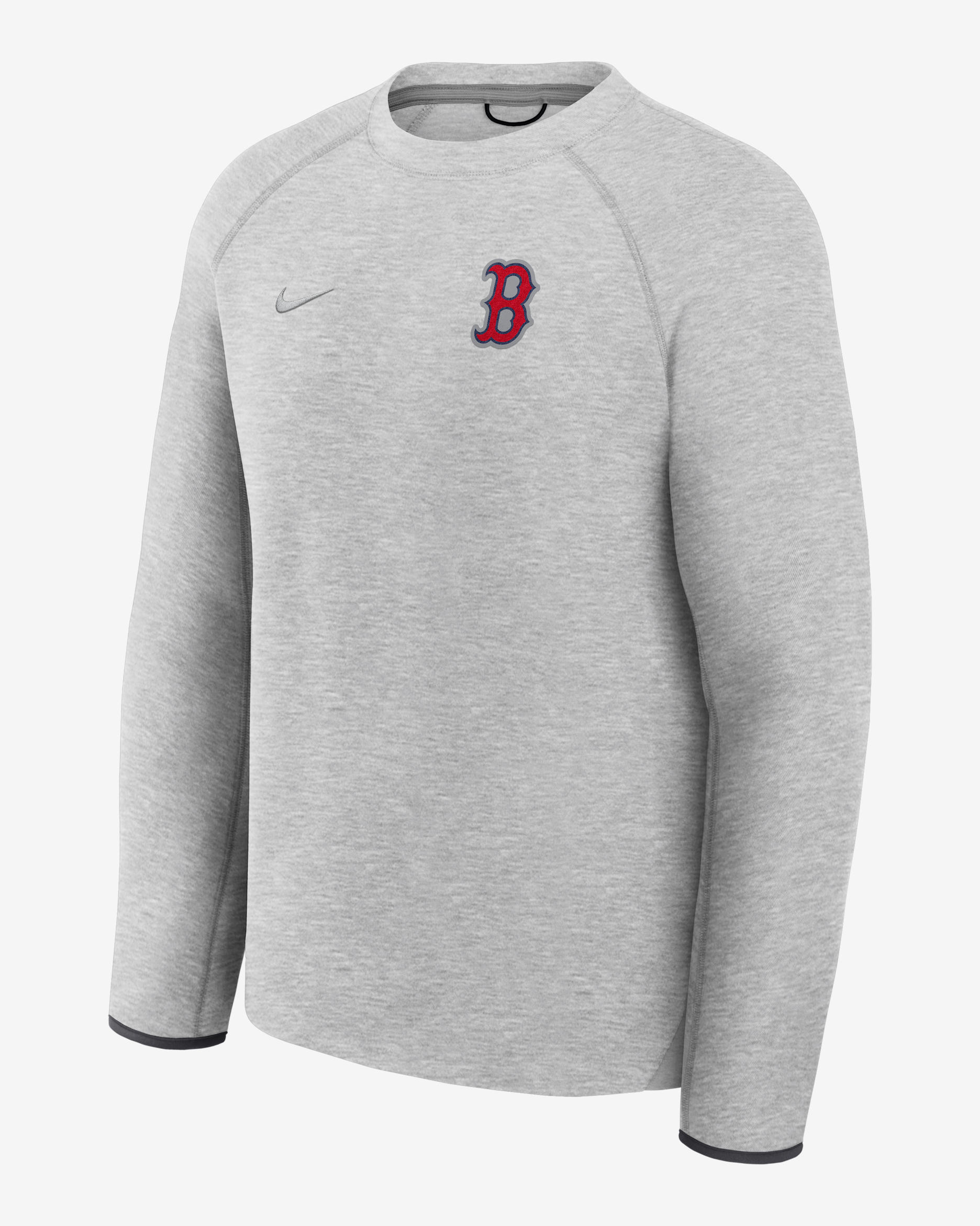 Boston Red Sox Tech Fleece Men's Nike MLB Pullover Crew - Charcoal Heather