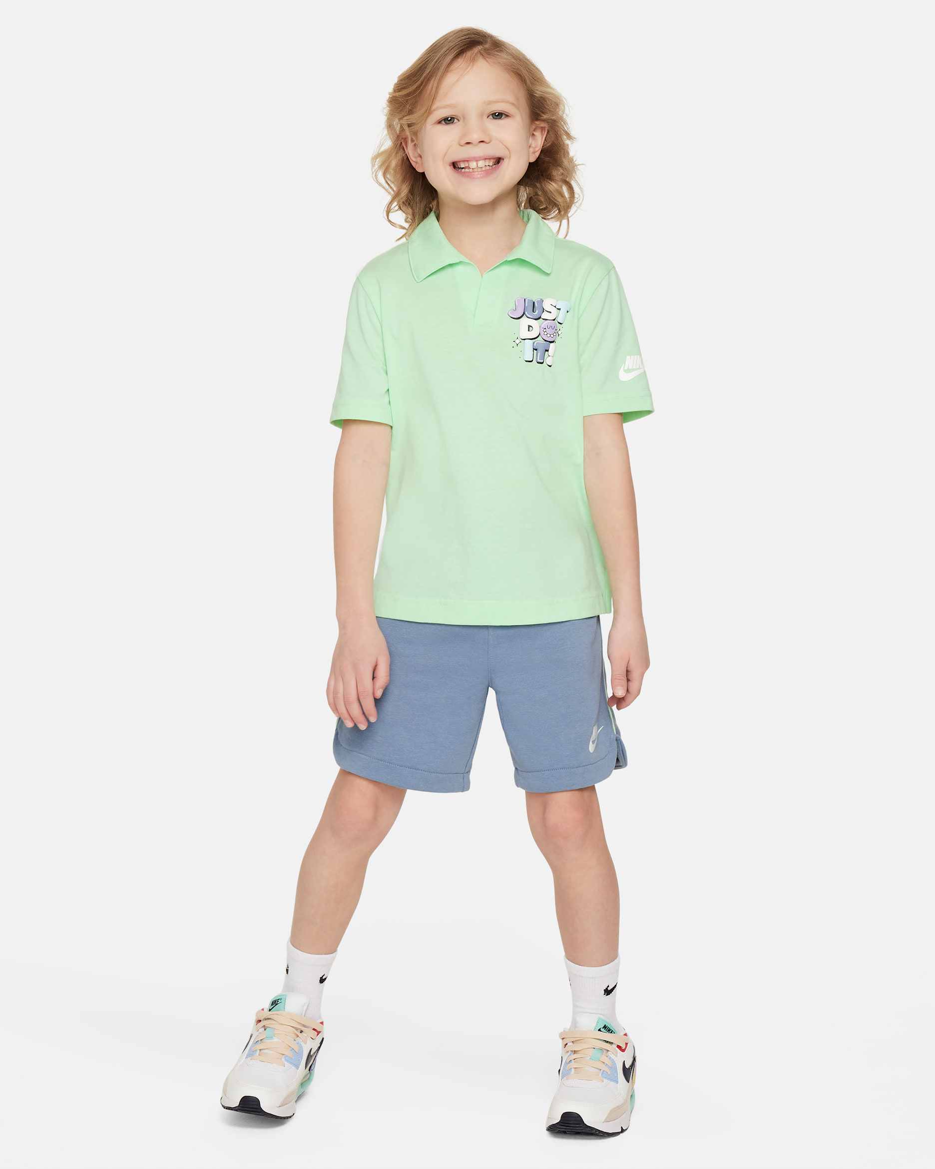 ナイキ スポーツウェア クリエイト ユア オウン アドベンチャー リトルキッズ ポロ アンド ショートパンツ セットアップ - アッシェンスレート