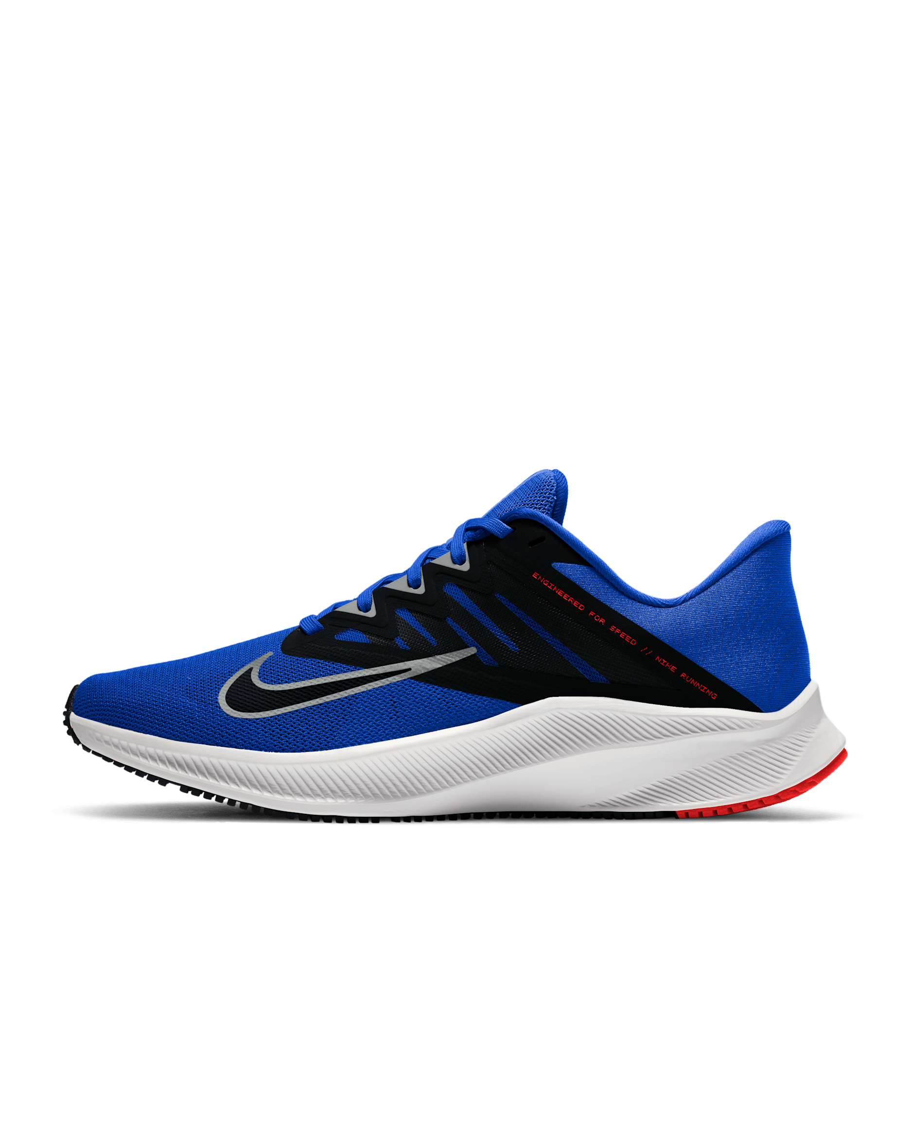 Chaussure de running sur route Nike Quest 3 pour Homme - Racer Blue/Noir/Chile Red/Light Smoke Grey