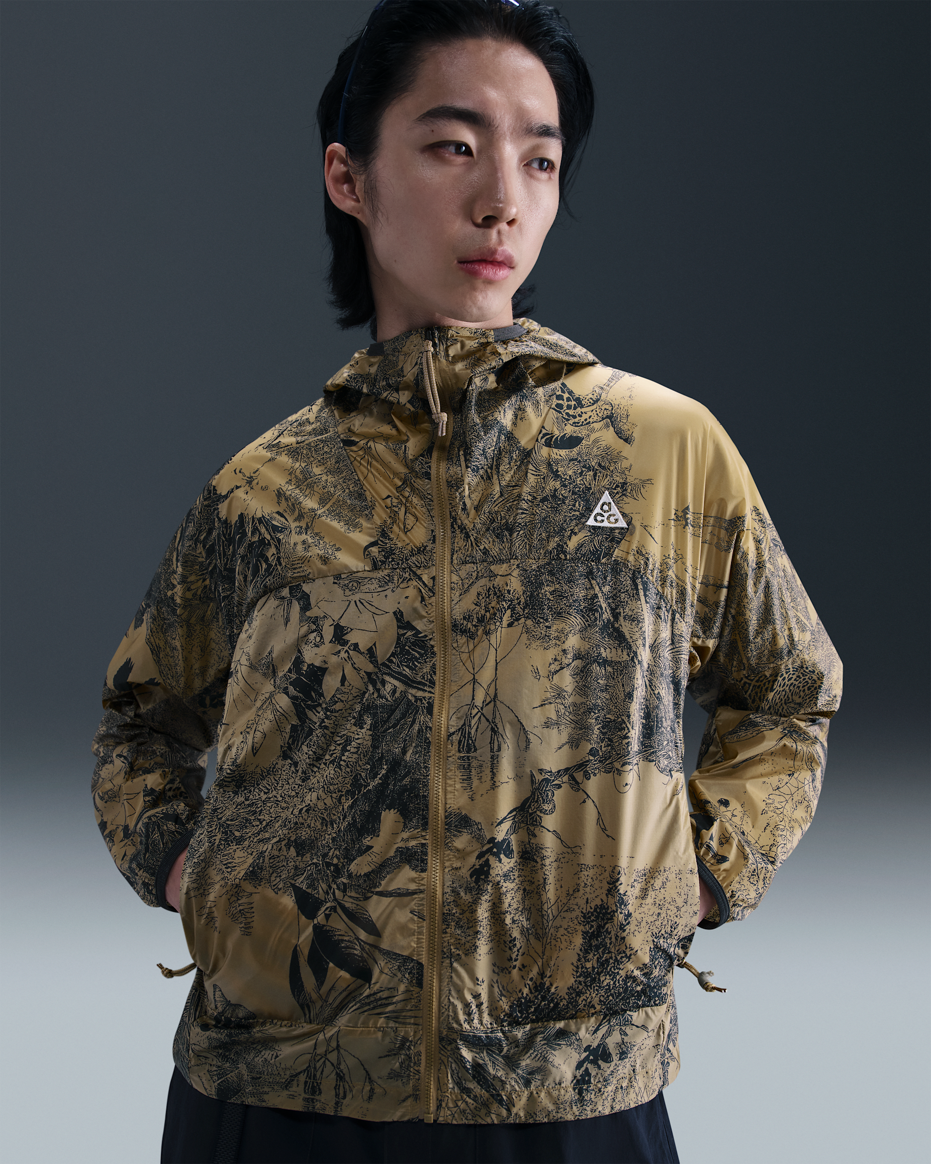 ナイキ ACG "Cinder Cone" メンズ ウィンドプルーフ ジャケット - パラシュートベージュ/アンスラサイト/カレッジグレー/サミットホワイト