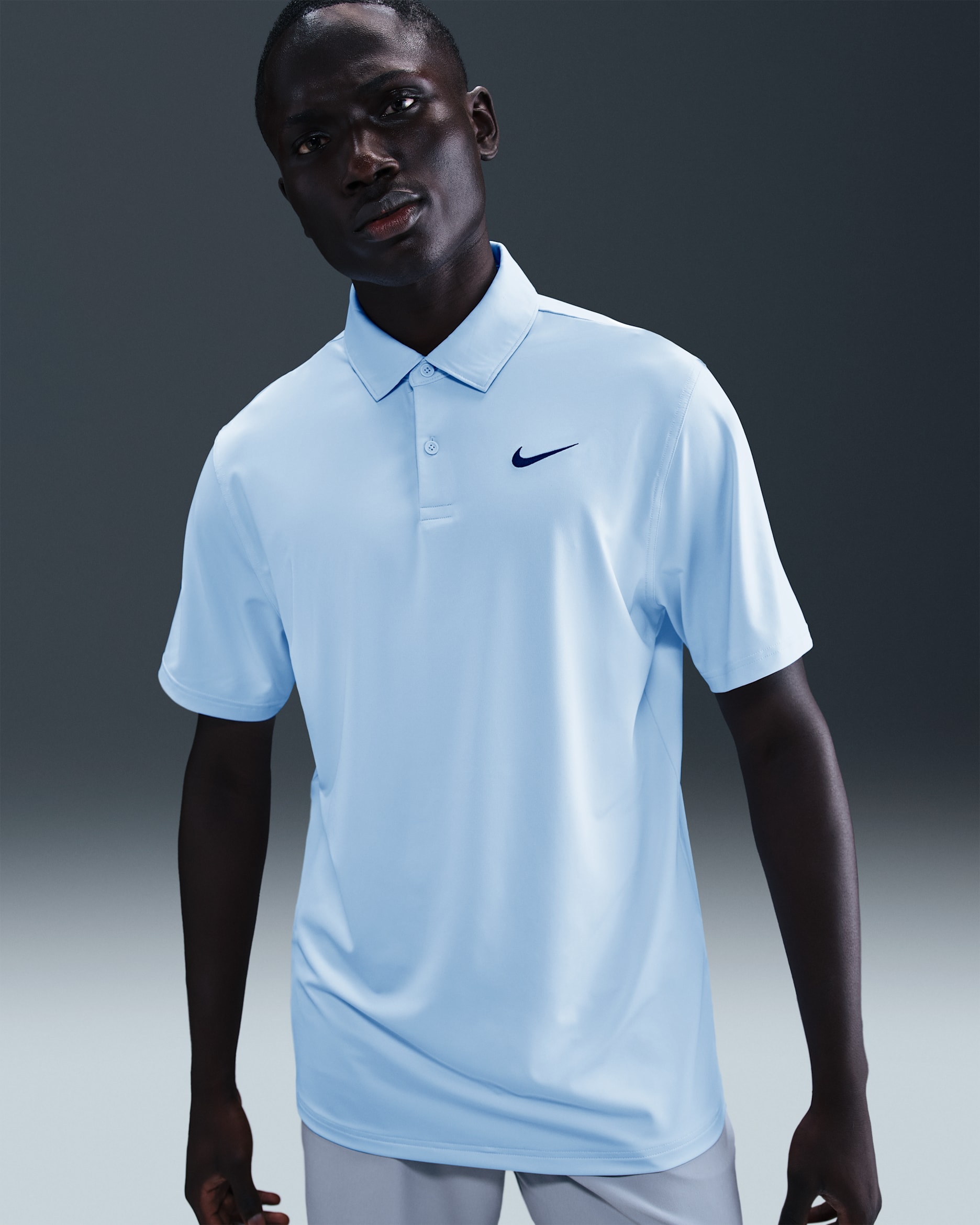 Nike Velocity Dri-FIT Golf-Poloshirt (Herren) - Hydrogen Blue/Schwarz