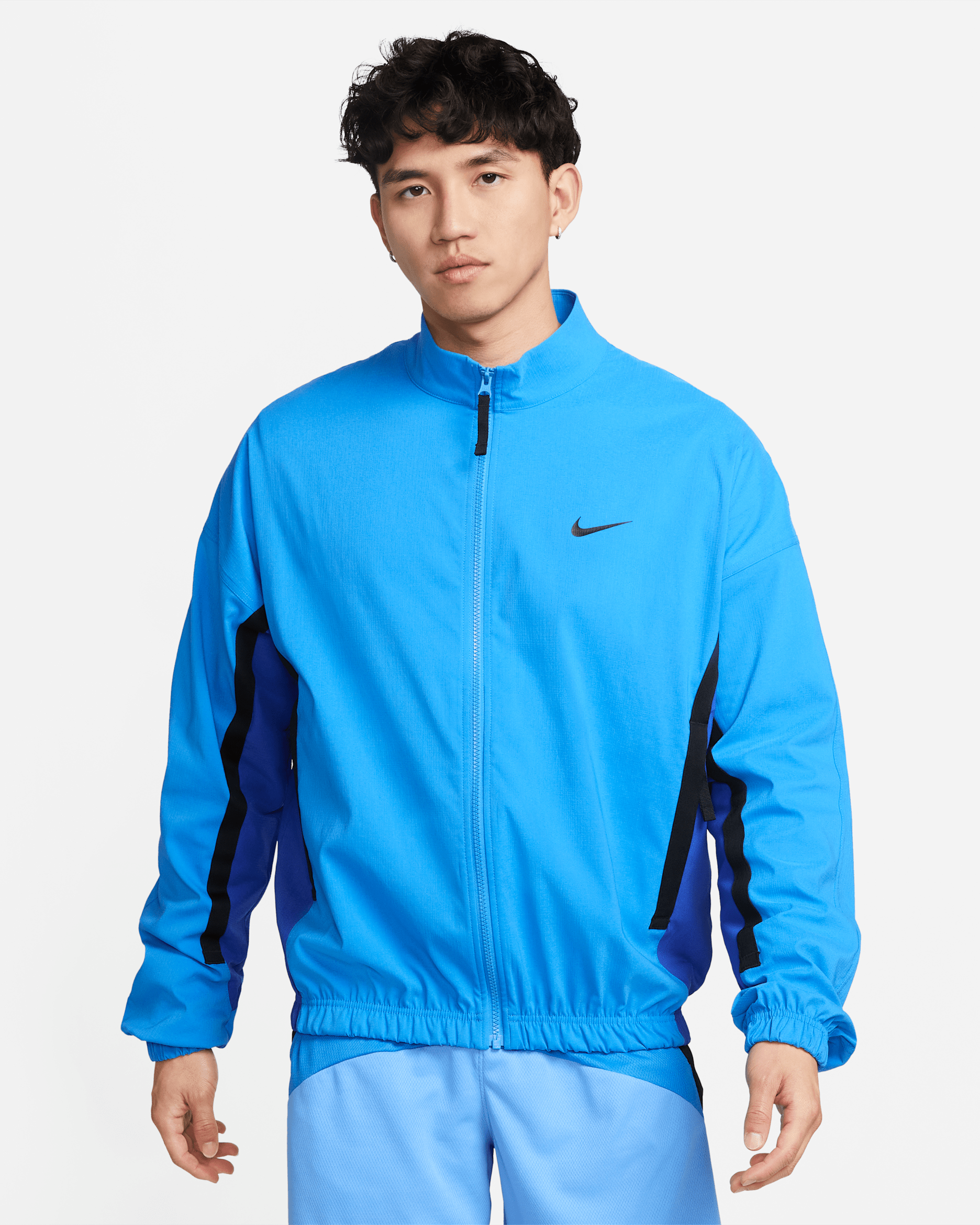 Nike DNA Men's Woven Basketball Jacket - Light Photo Blue/Game Royal/Black/Black