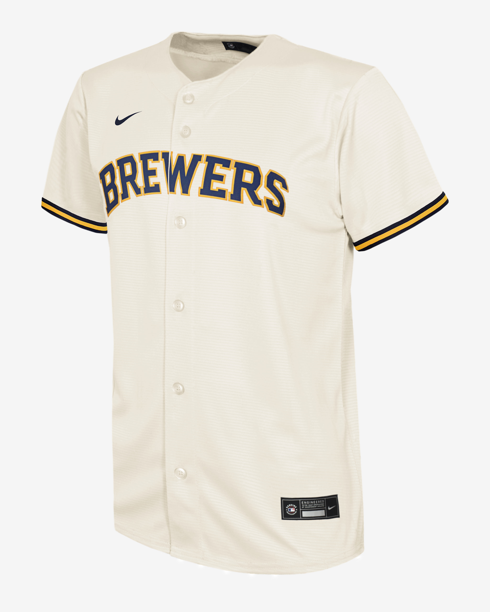 Christian Yelich Milwaukee Brewers Big Kids' Nike MLB Replica Jersey - Cream