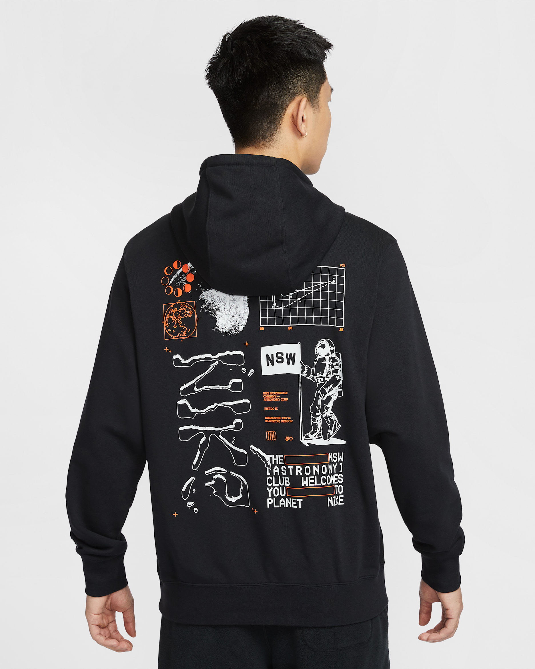 Nike Club Men's French Terry Hoodie - Black/Photon Dust