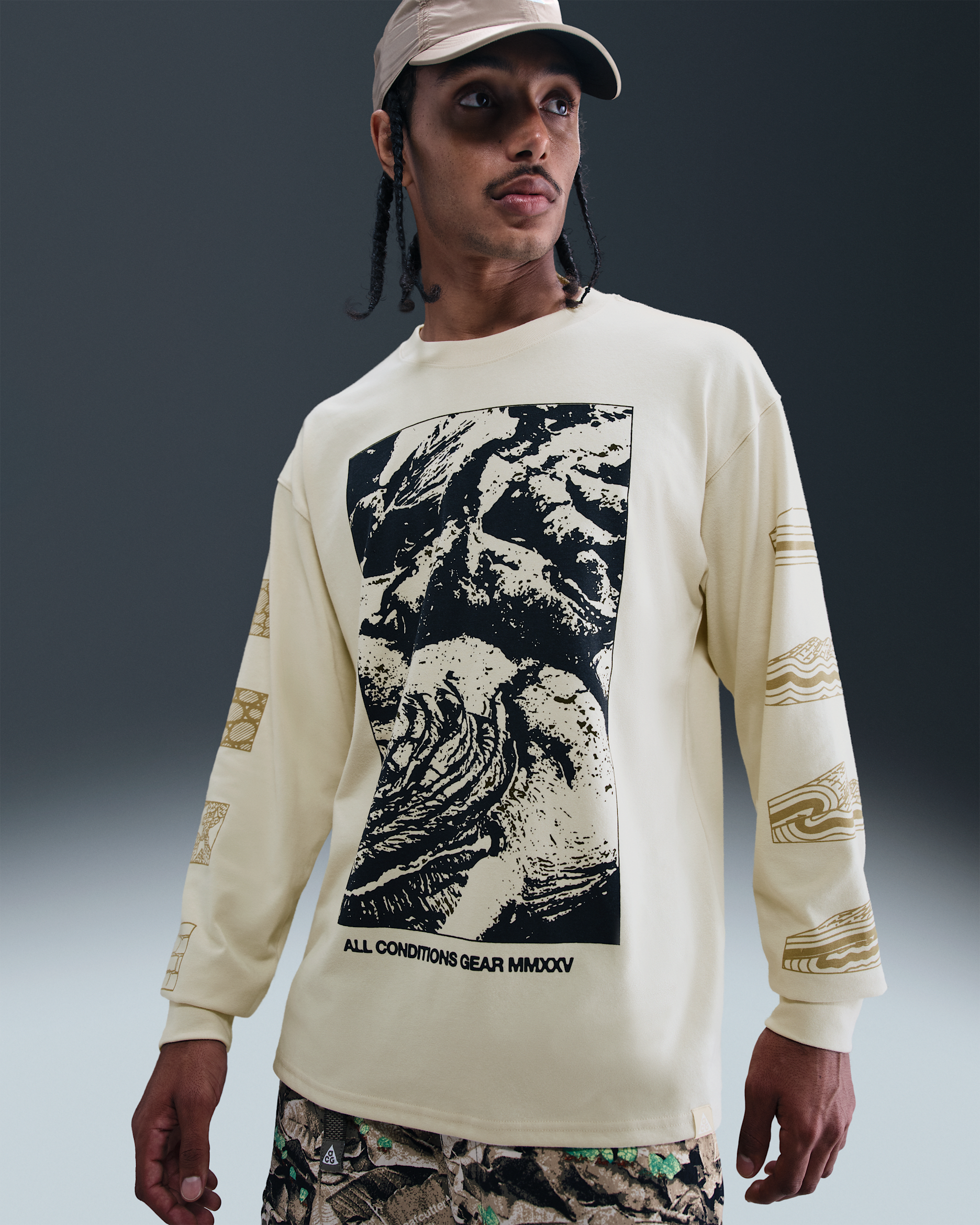 Playera de manga larga para hombre Nike ACG - Caqui claro