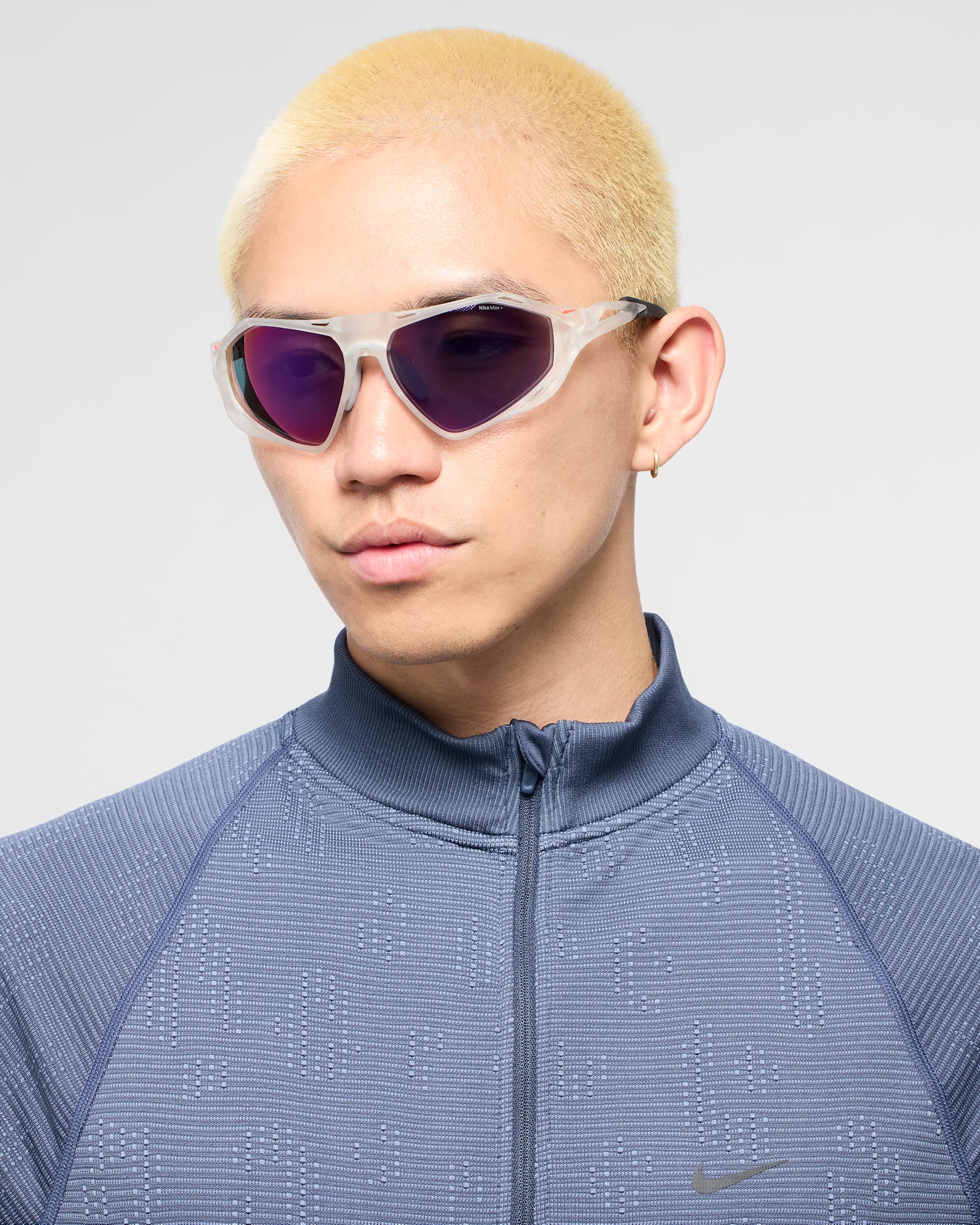Mike Zeus Rise Field Sonnenbrille - Clear/Bright Crimson