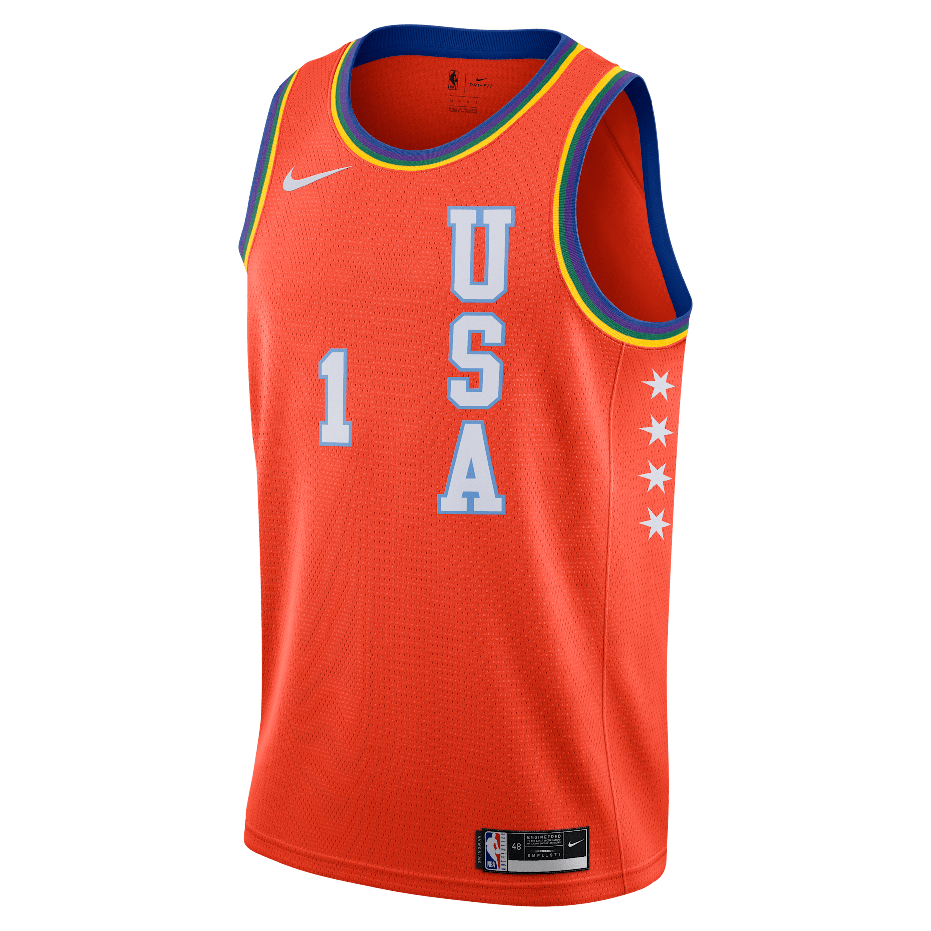 Zion Williamson All-Star USA 'Rising Stars' Nike NBA Swingman Jersey - Team Orange