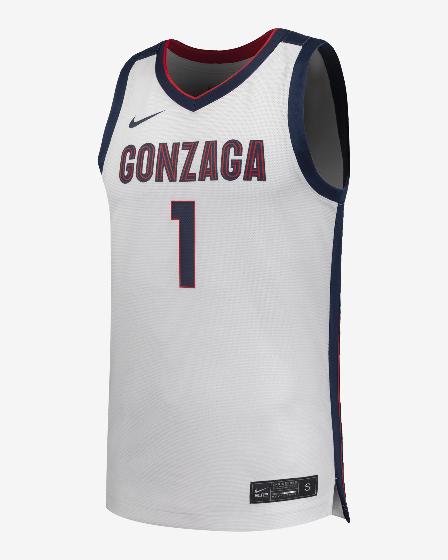 Jersey de básquetbol universitario Nike Replica de Gonzaga para hombre - Blanco