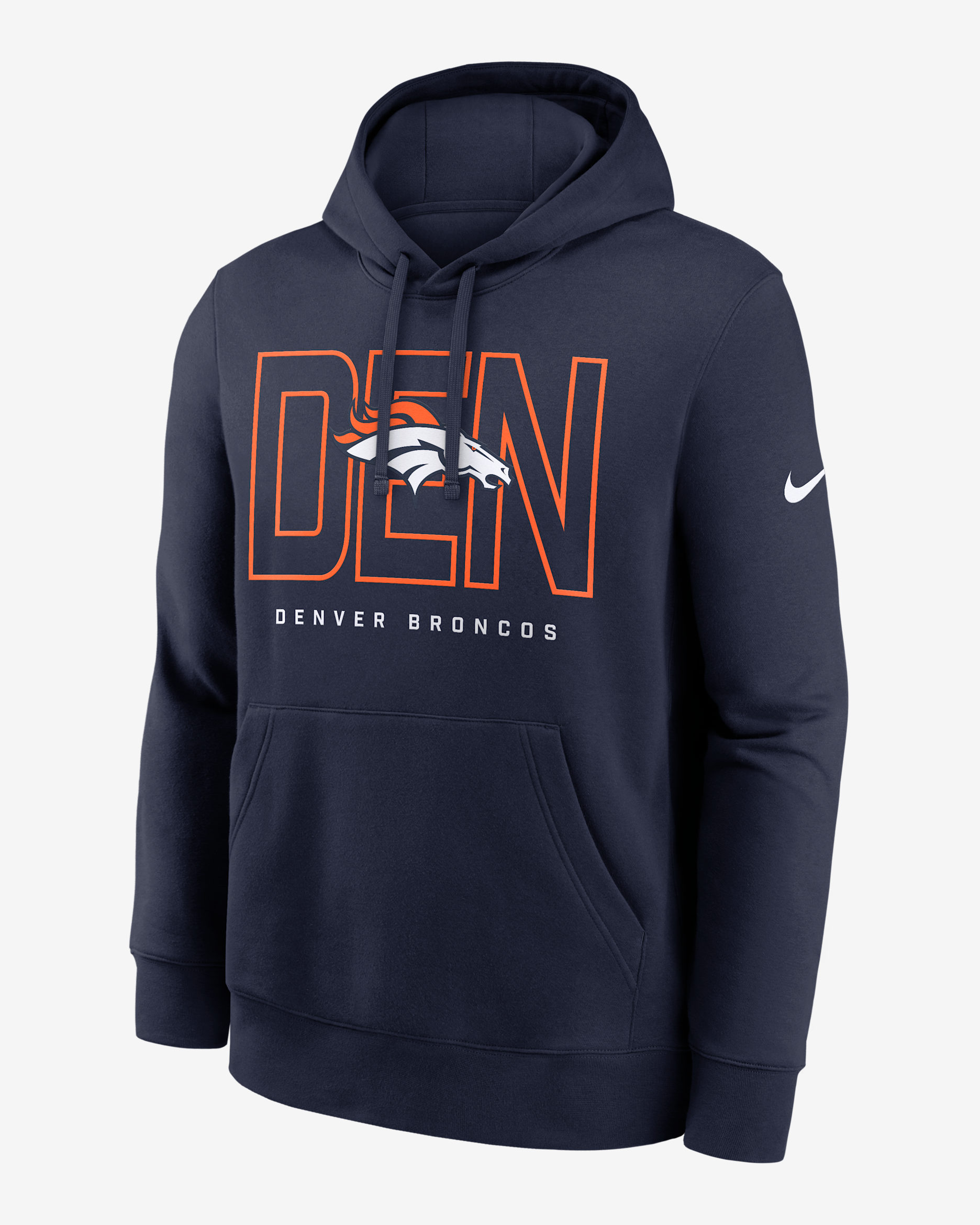 Denver Broncos Busted Play Club Men's Nike NFL Pullover Hoodie - Navy