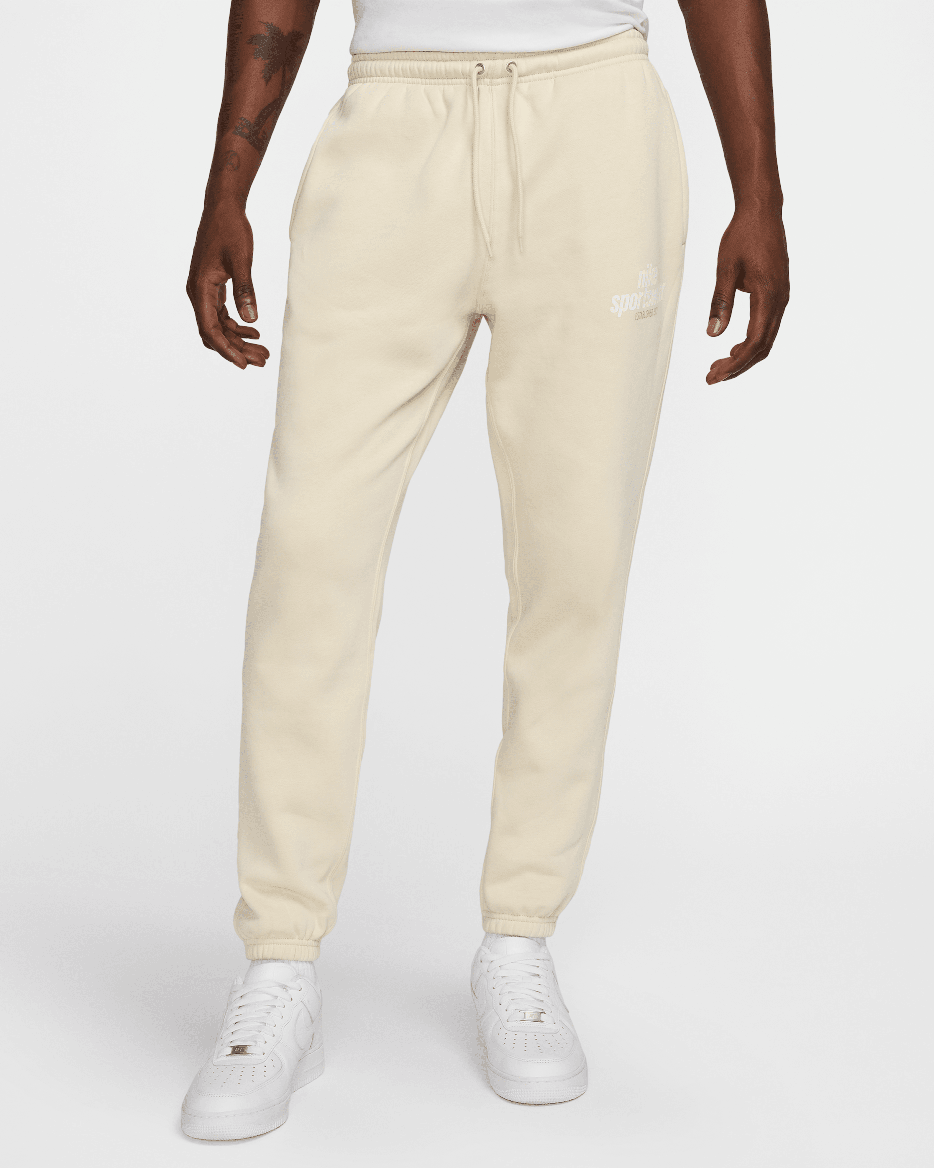 Ανδρικό φλις παντελόνι Nike Club - Light Khaki/Light Khaki/Sail