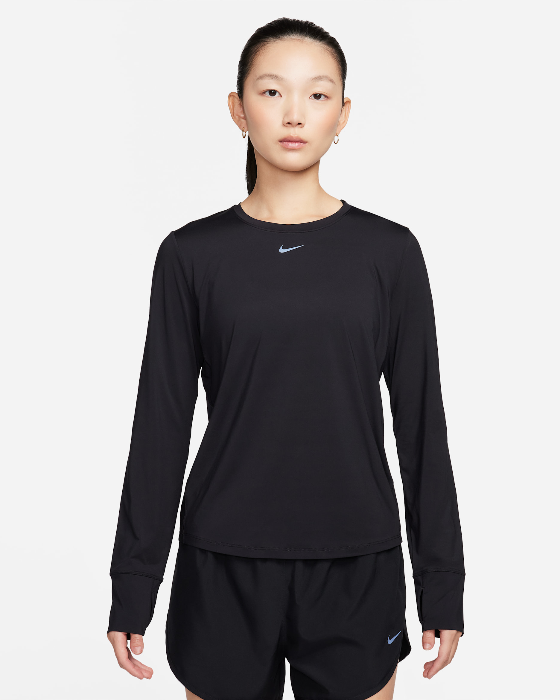 ナイキ ワン クラシック ウィメンズ Dri-FIT ロングスリーブ トップ - ブラック/ブラック
