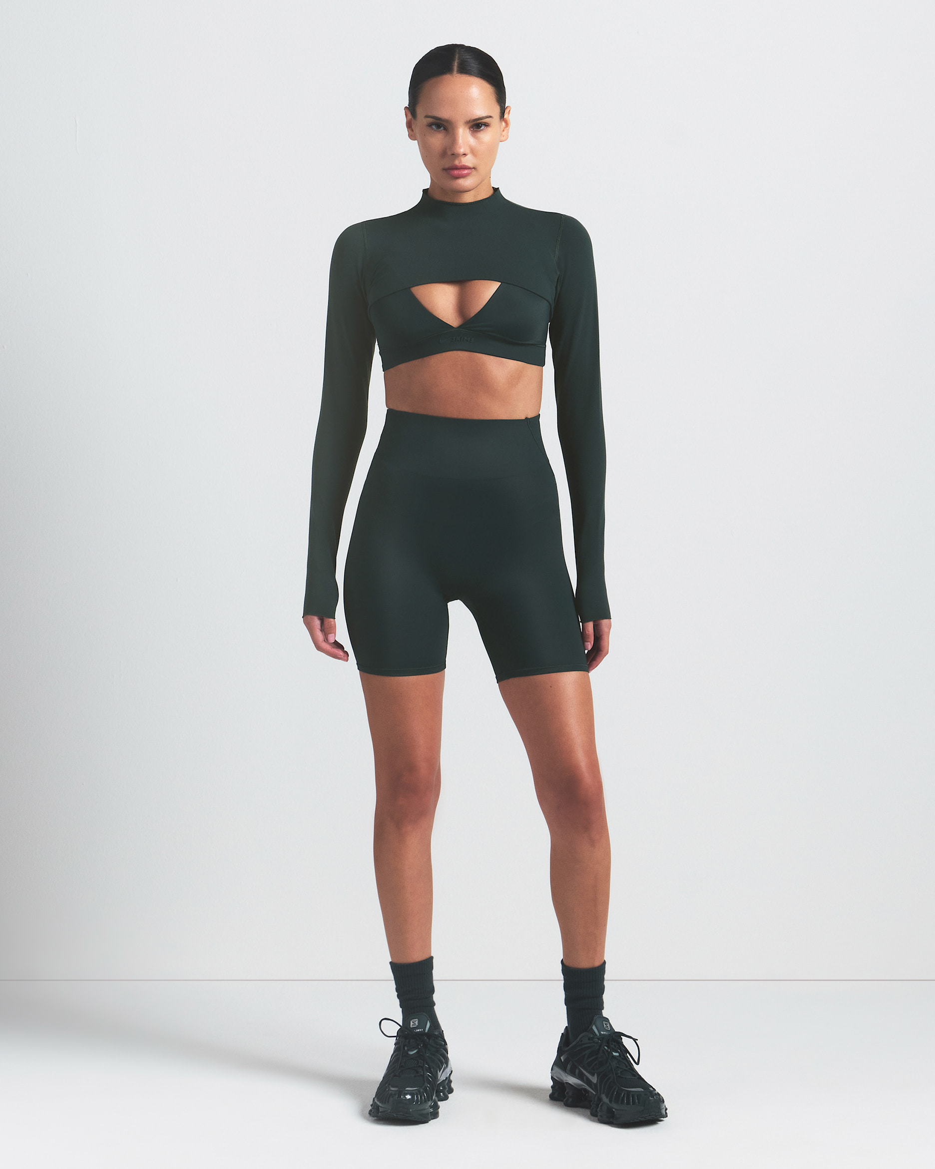 NikeSKIMS Shine Women's High-Waisted 5" Biker Shorts - NSKM DARK TEAL/NSKM DARK TEAL