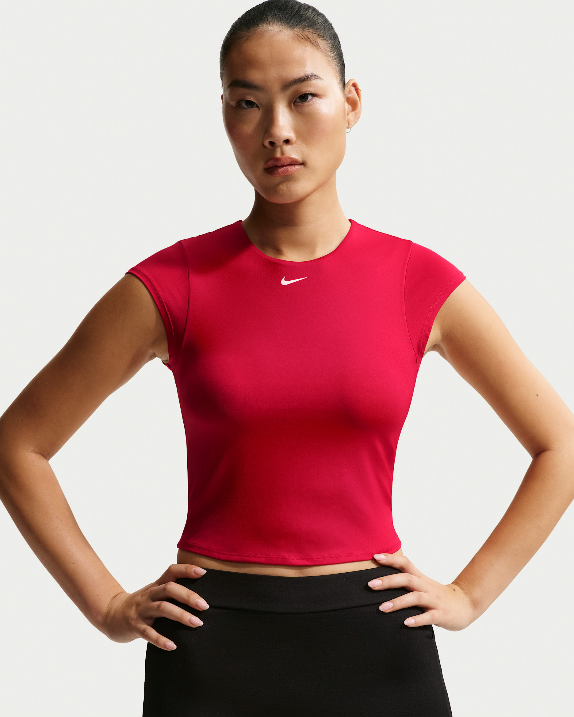 Nike Swim Effortless Essential Women's Cap Sleeve Swim Top - Gym Red