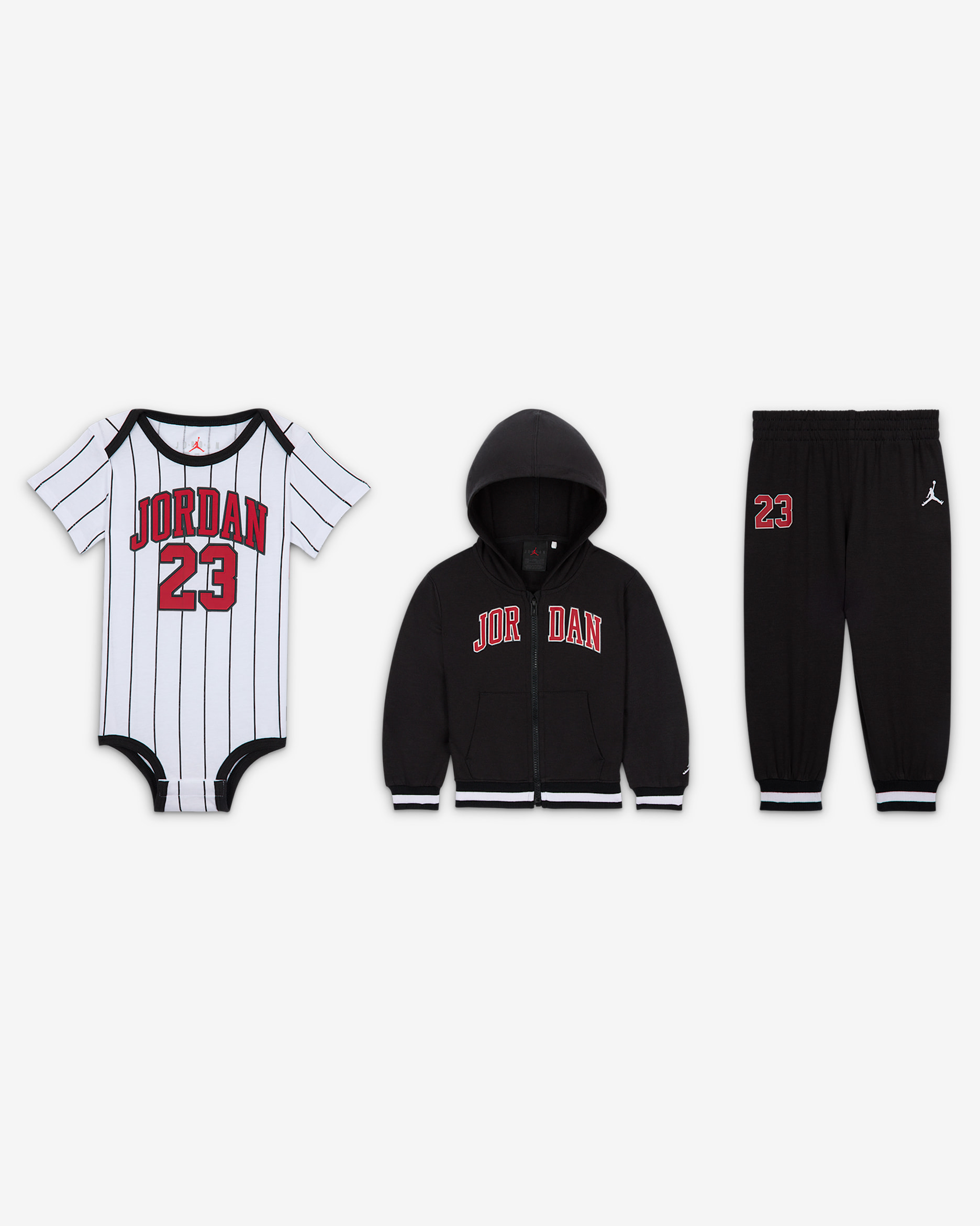 Jordan Baby (6-12M) 23 Jersey 2-Piece Full-Zip Hoodie Set - Black