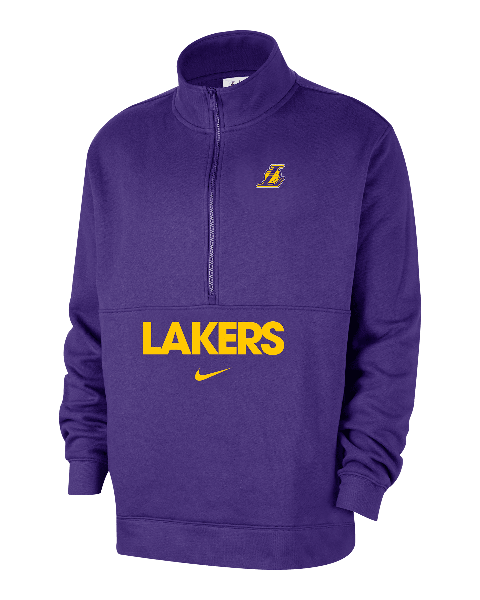 Los Angeles Lakers Club Courtside Men's Nike NBA 1/2-Zip Top - Field Purple/Amarillo