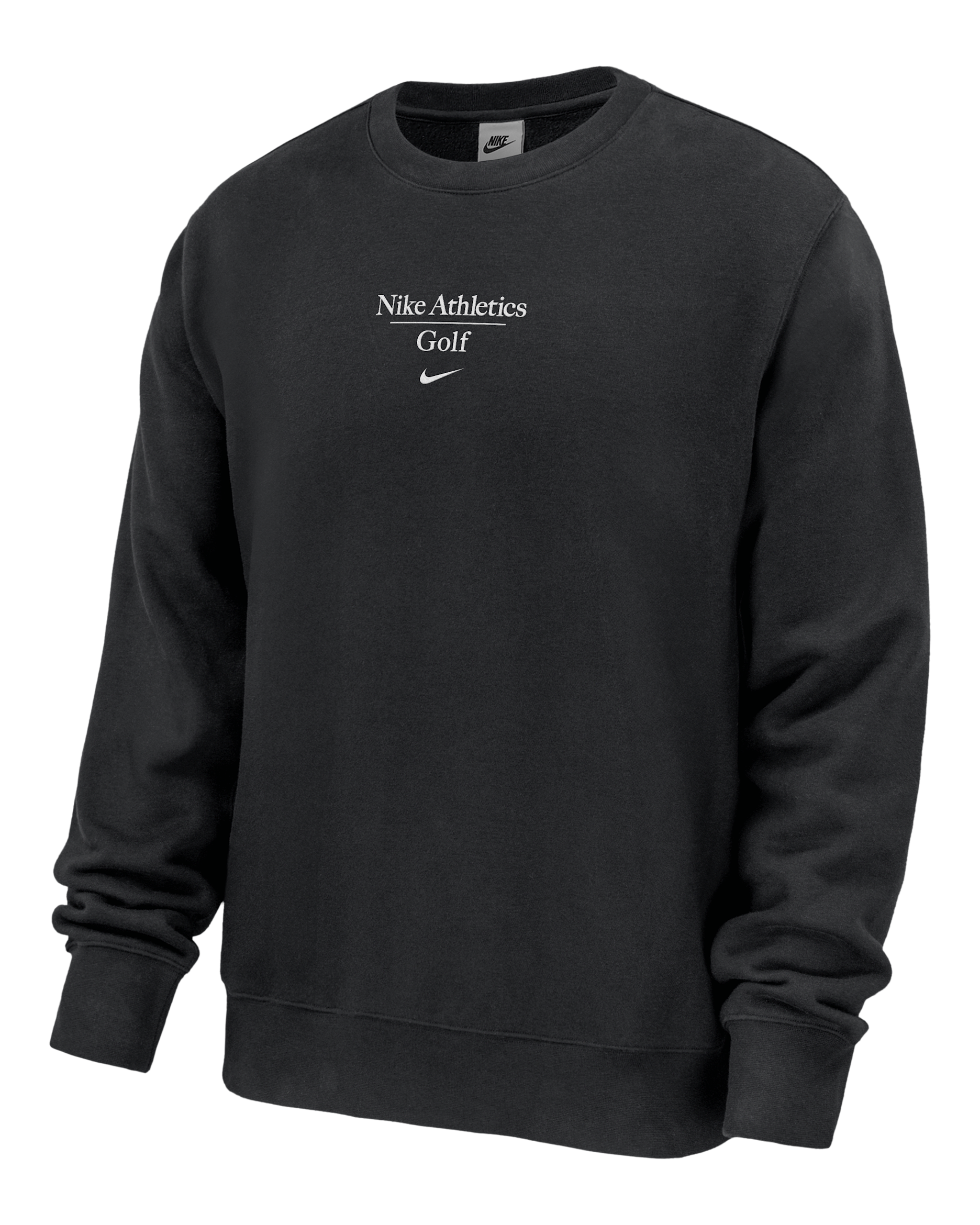 Nike Club Fleece Men's Golf Crew-Neck Sweatshirt - Black