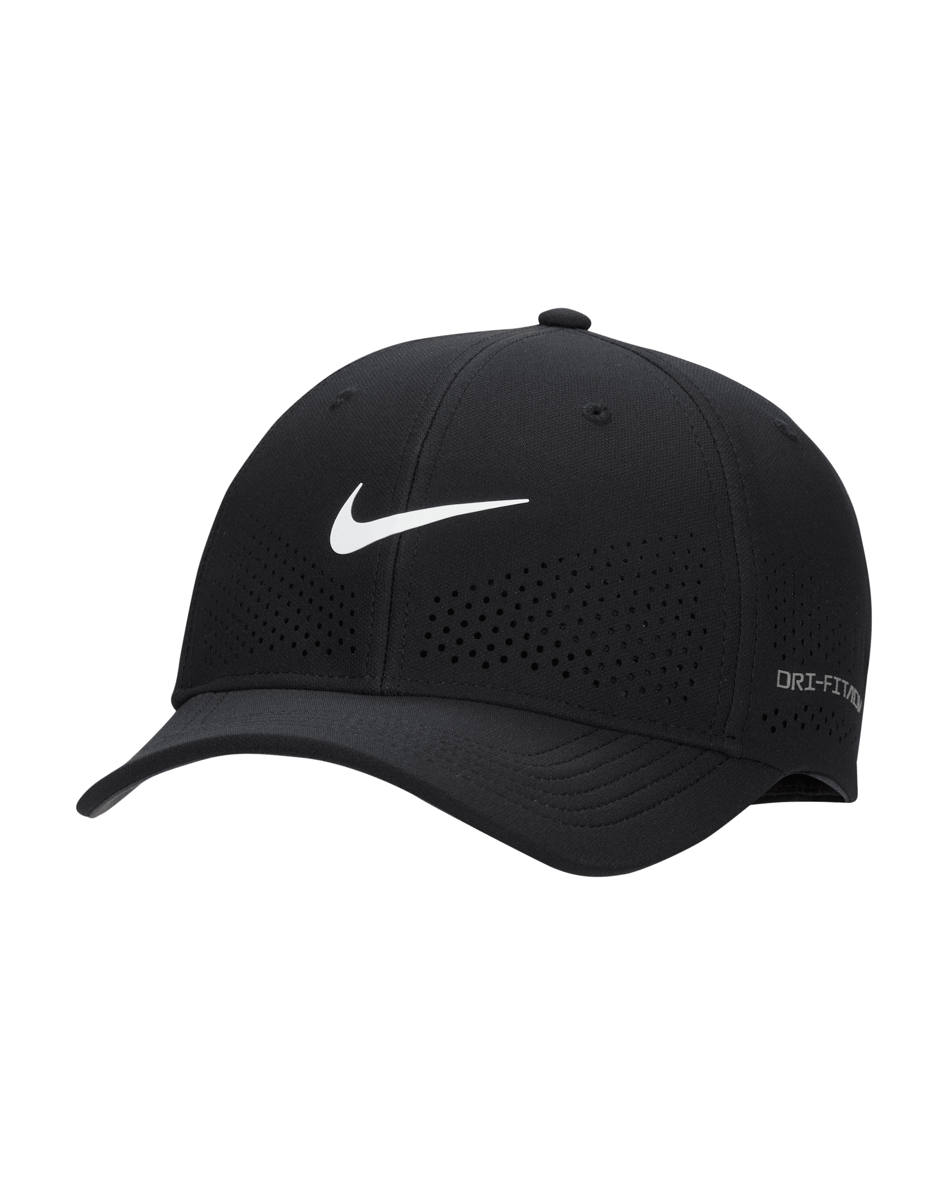 Nike Dri-FIT ADV Rise Structured SwooshFlex Cap - Black/Anthracite/White