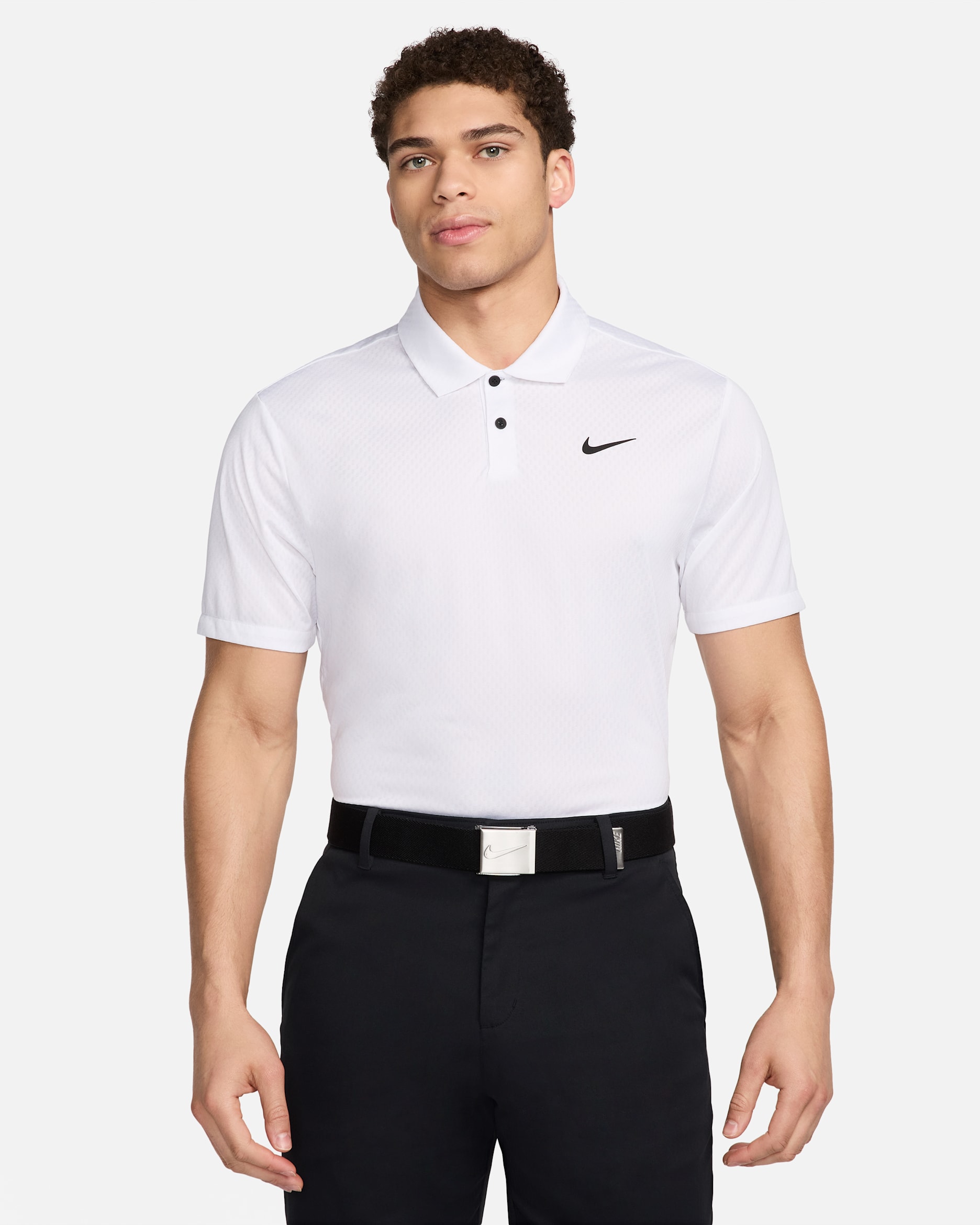 Polo de golf Dri-FIT para hombre Nike Tour - Blanco/Blanco/Blanco/Negro